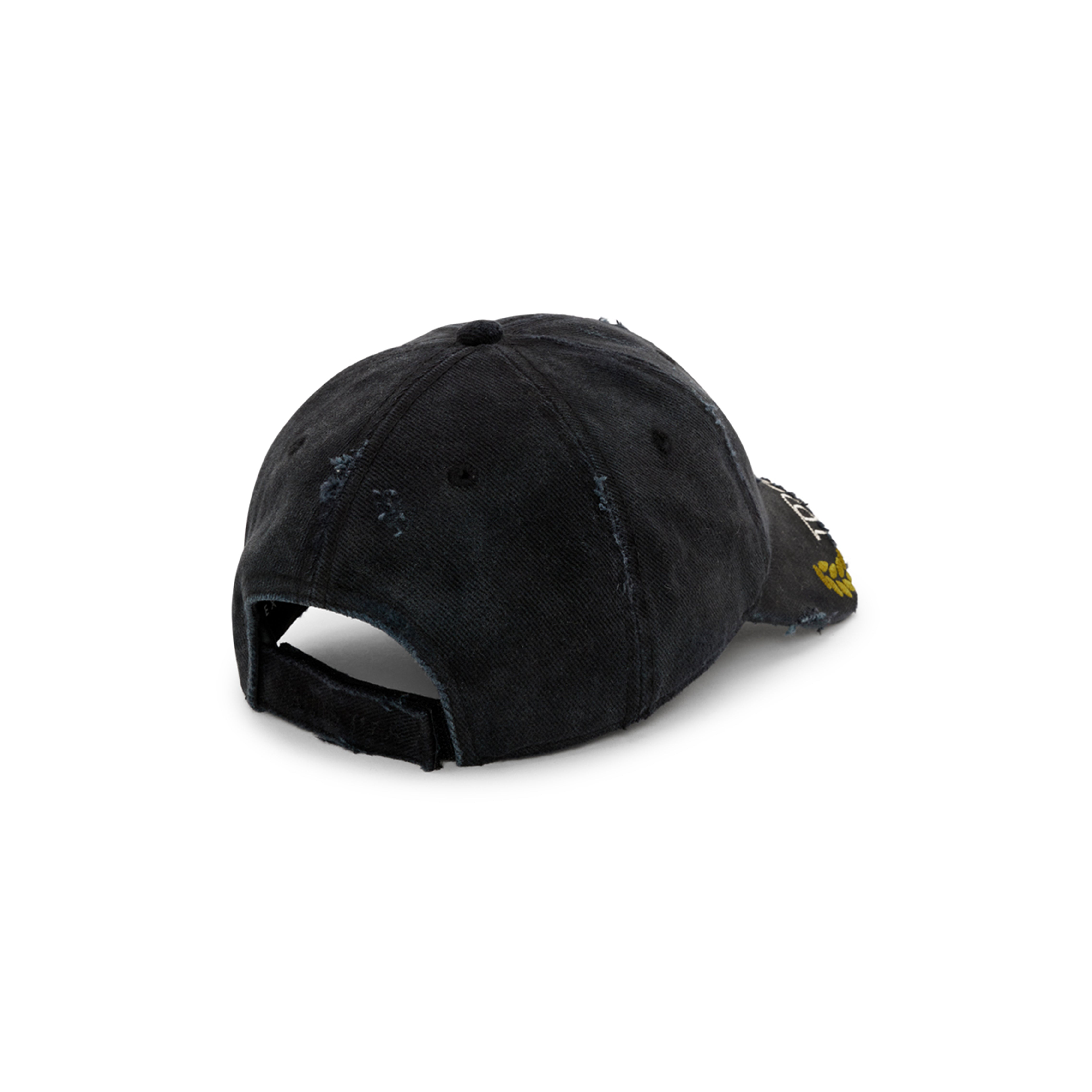 CUT PEAK CAP in WASHED BLACK | Martine Rose