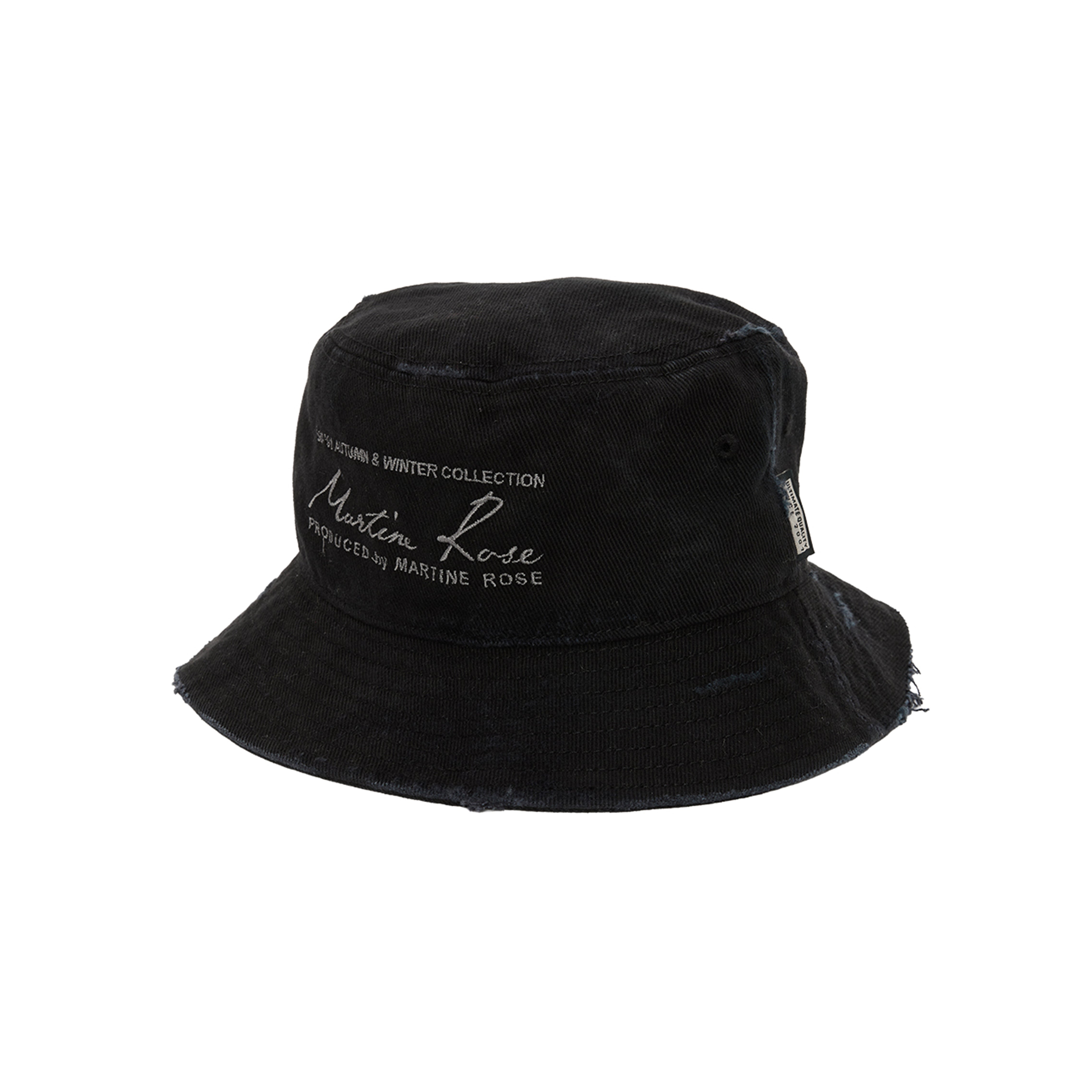 SIGNATURE BUCKET HAT in WASHED BLACK - New arrivals | Martine Rose