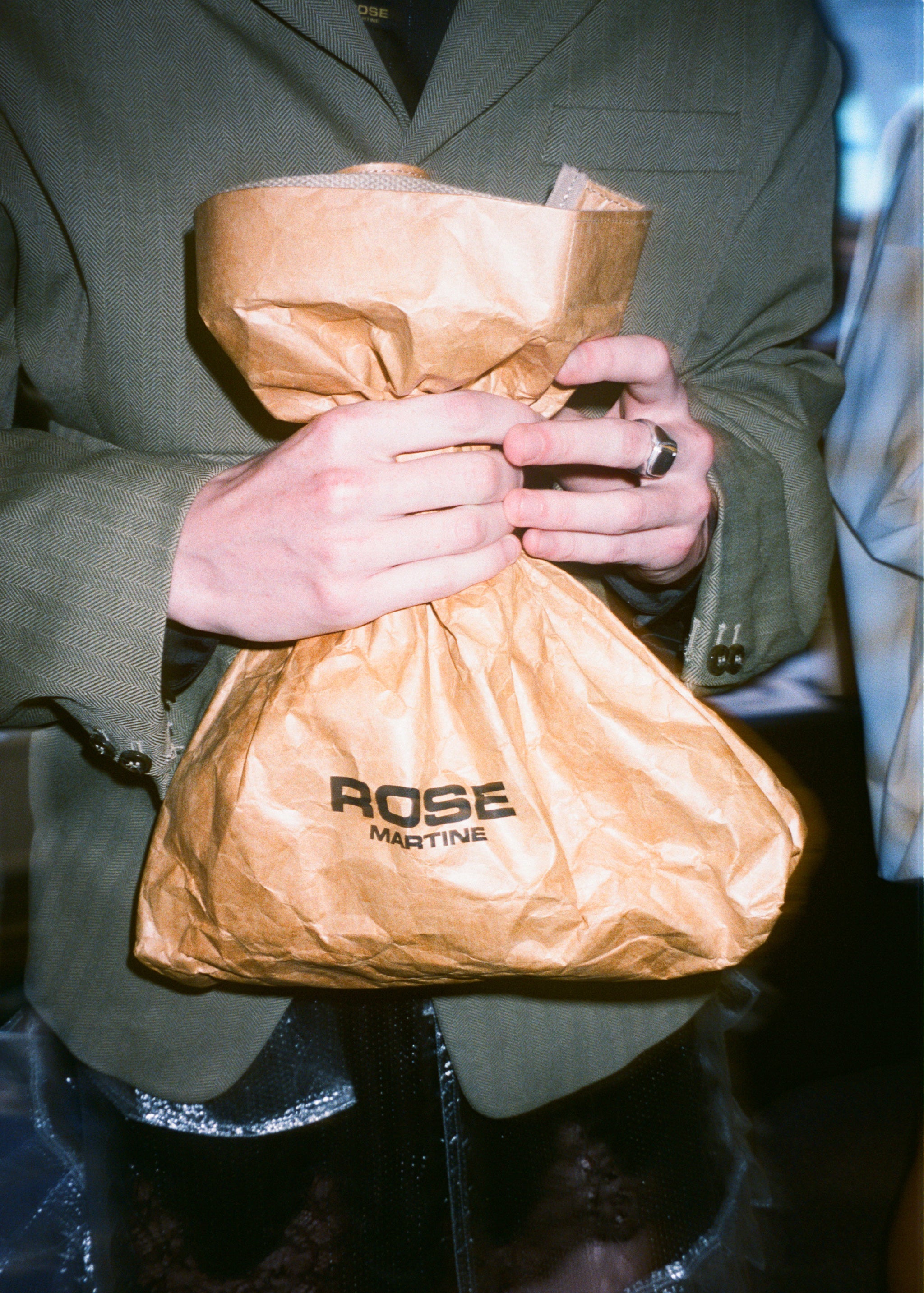 FOLDABLE SMALL BAG in BEIGE | Martine Rose