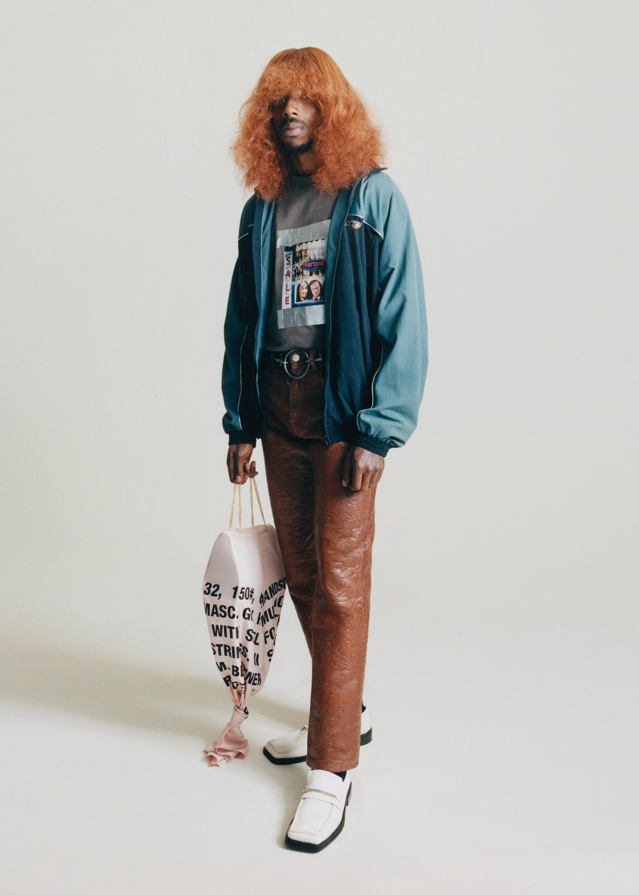 T-LINING TRACK JACKET in BLACK & TEAL | Martine Rose