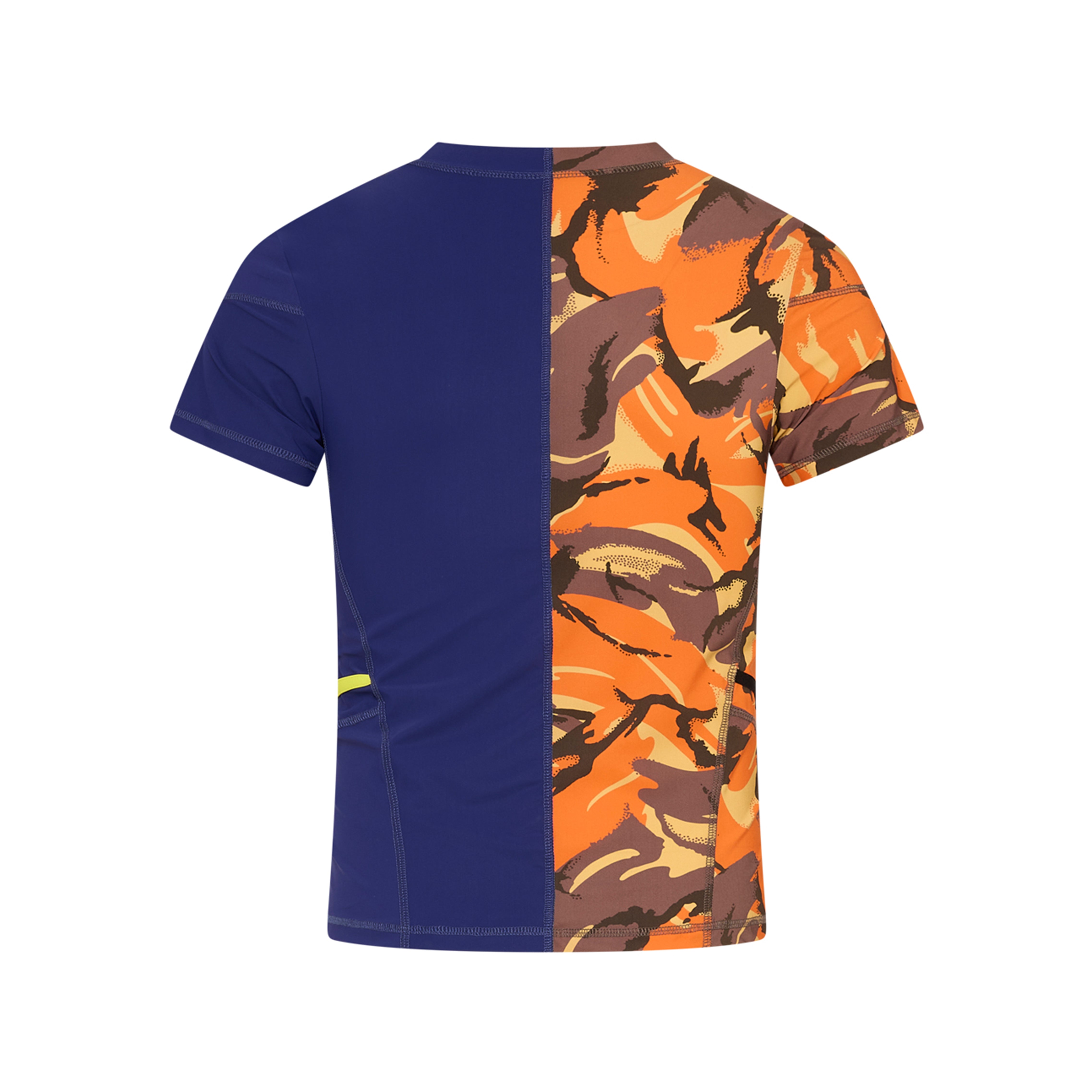 LACE UP FOOTBALL TOP in ORANGE & BLUE CAMO | Martine Rose