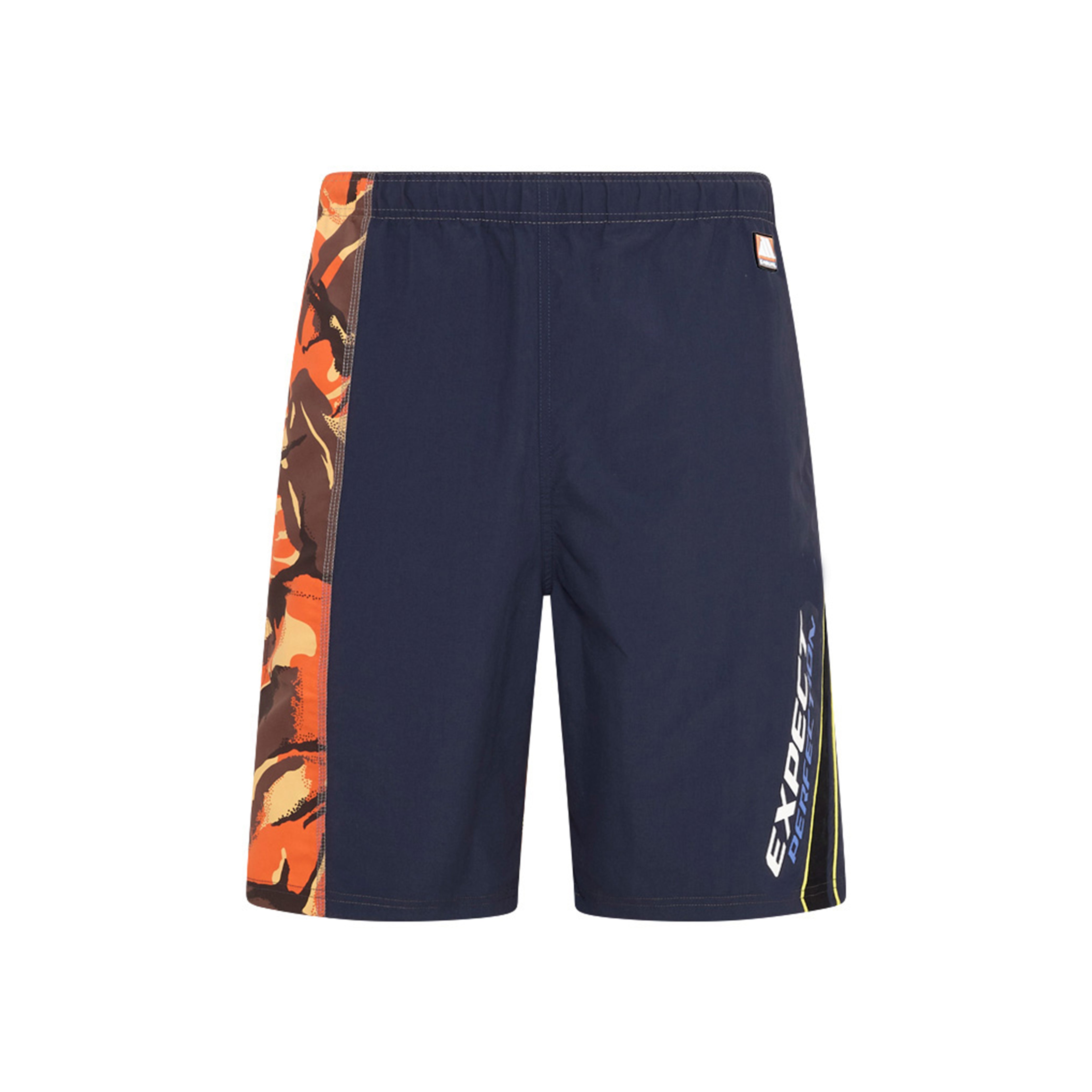 COLLAGE SWIM SHORTS in ORANGE & BLUE CAMO | Martine Rose