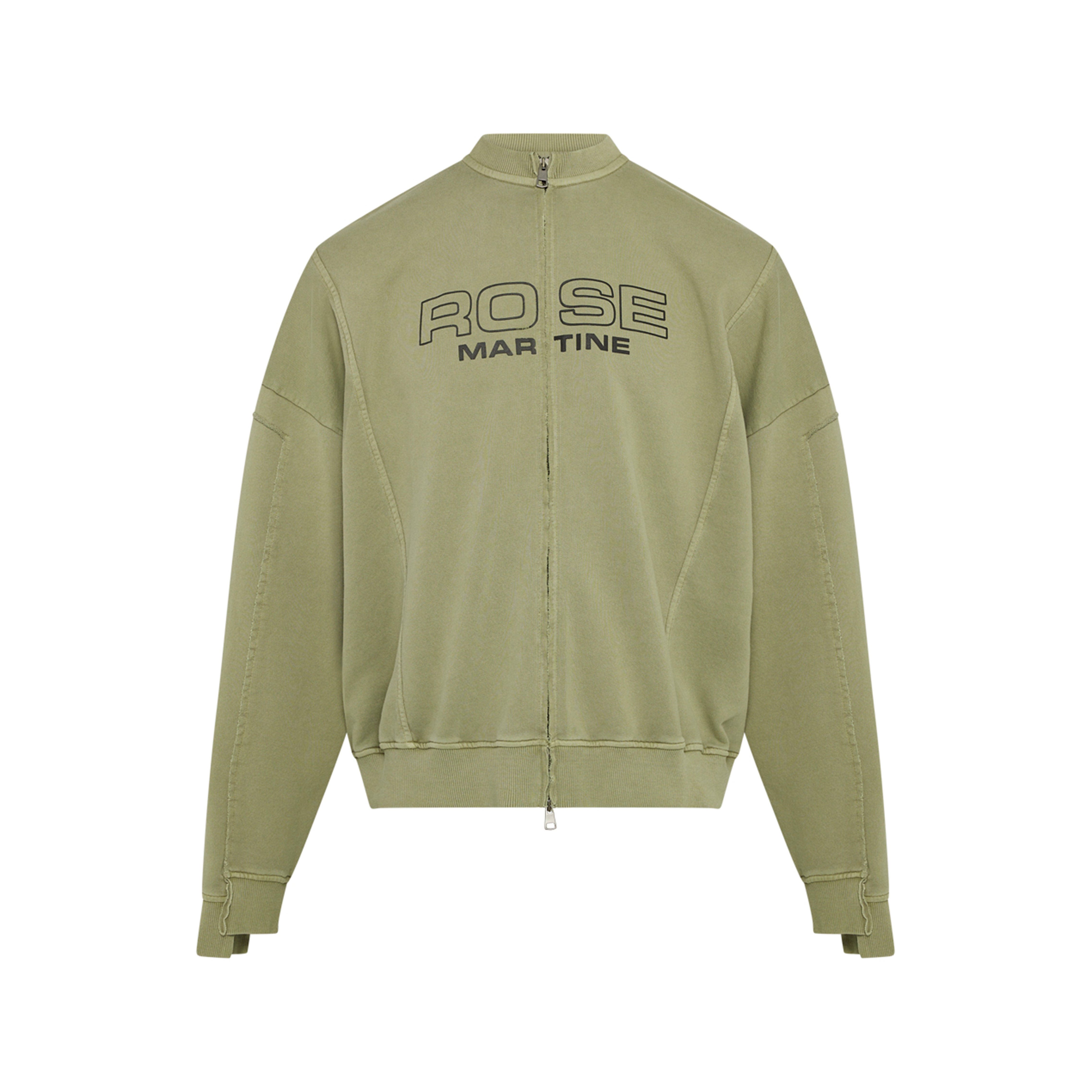 ZIP UP CREW in WASHED SAGE | Martine Rose
