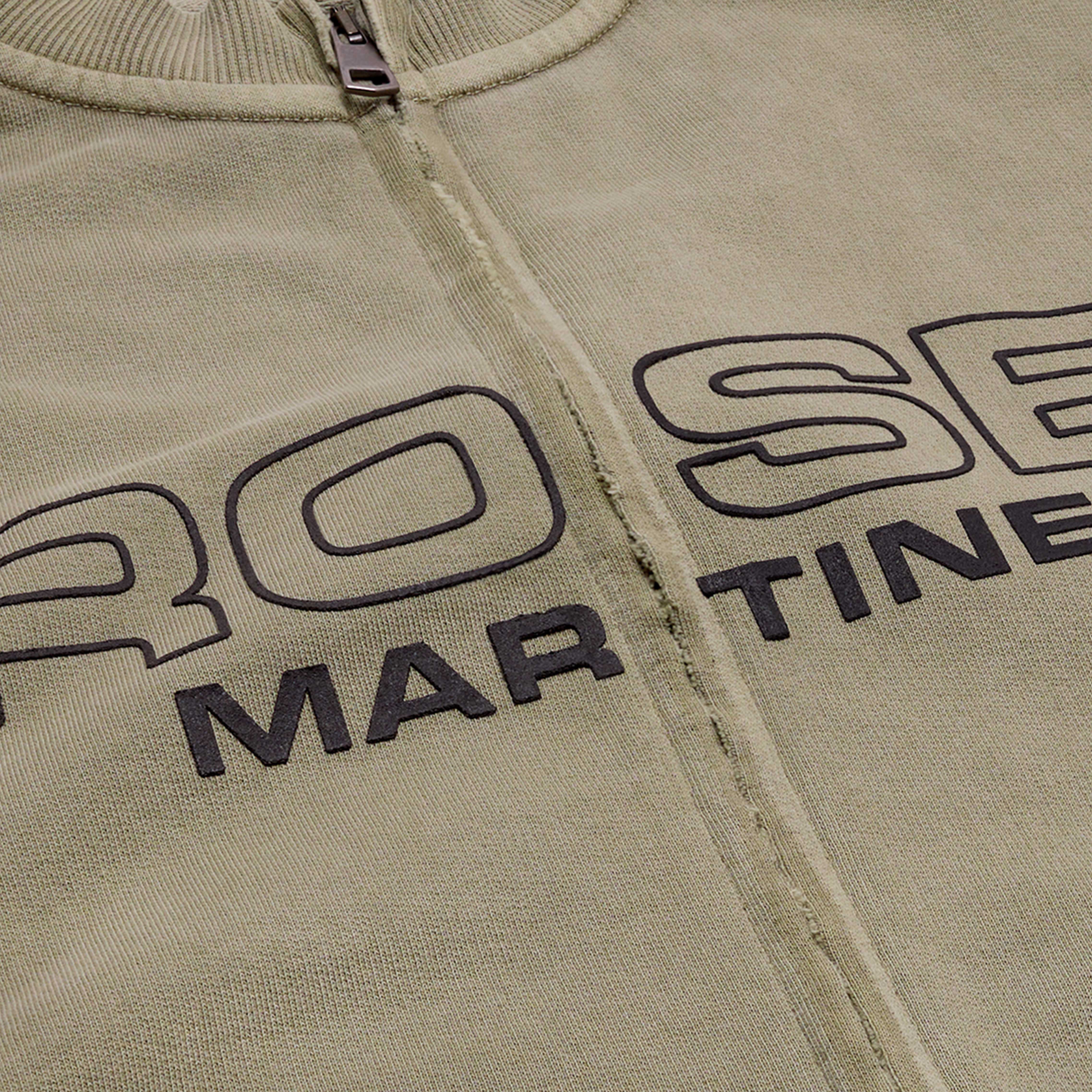 ZIP UP CREW in WASHED SAGE | Martine Rose
