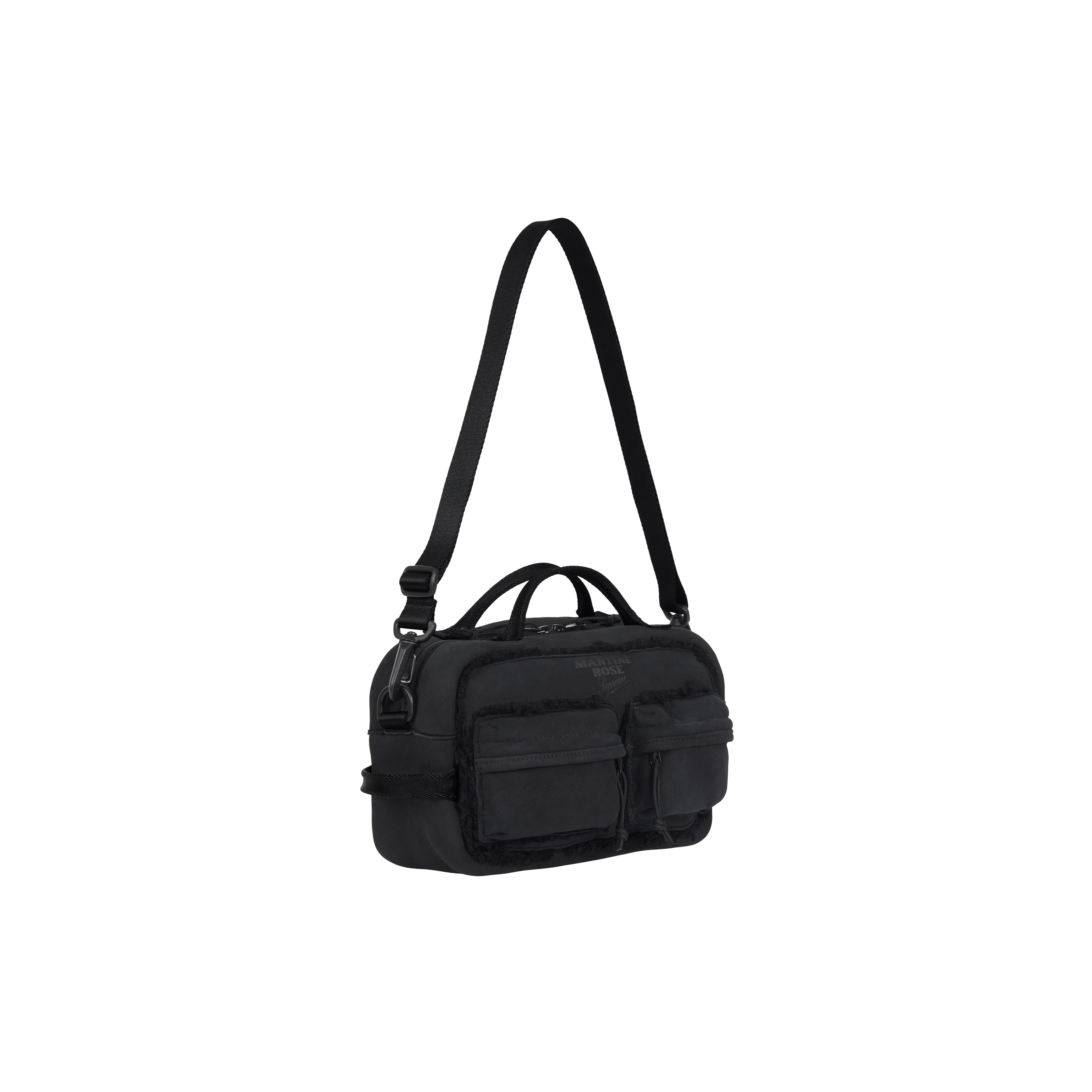 SUPREME®/MARTINE ROSE® SHEARLING MINI DUFFLE BAG in BLACK | Martine Rose
