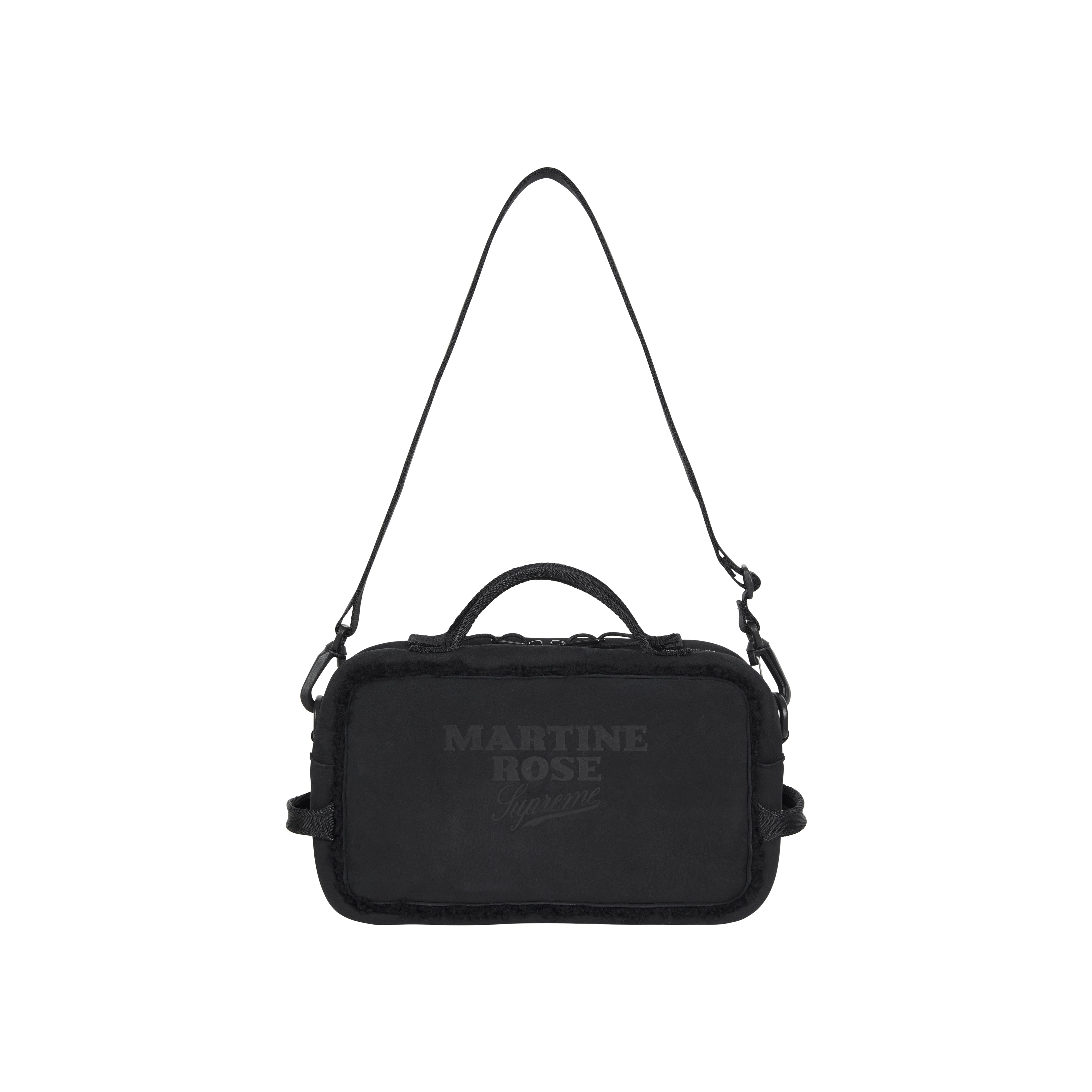 SUPREME®/MARTINE ROSE® SHEARLING MINI DUFFLE BAG in BLACK | Martine Rose