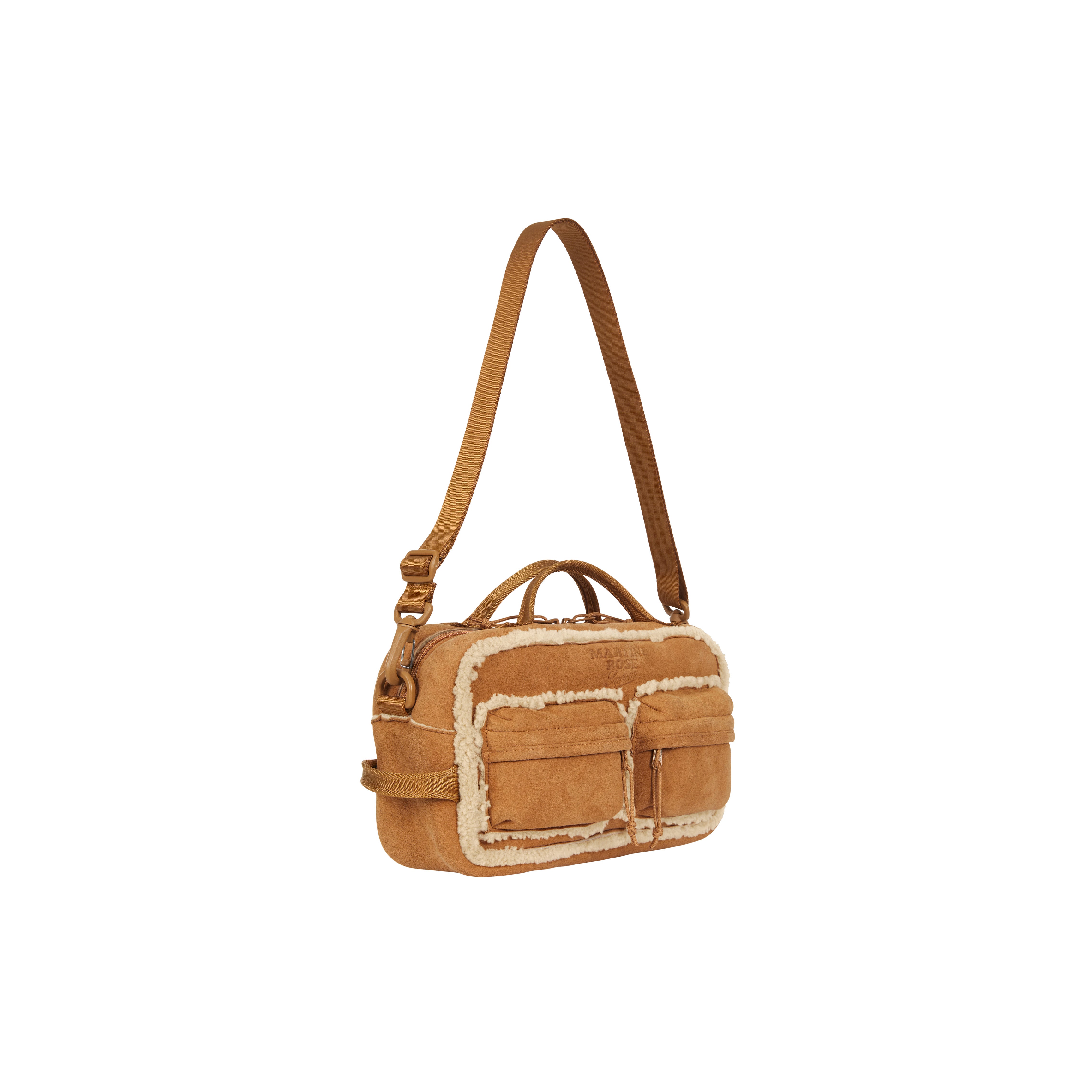 SUPREME®/MARTINE ROSE® SHEARLING MINI DUFFLE BAG in TAN | Martine Rose