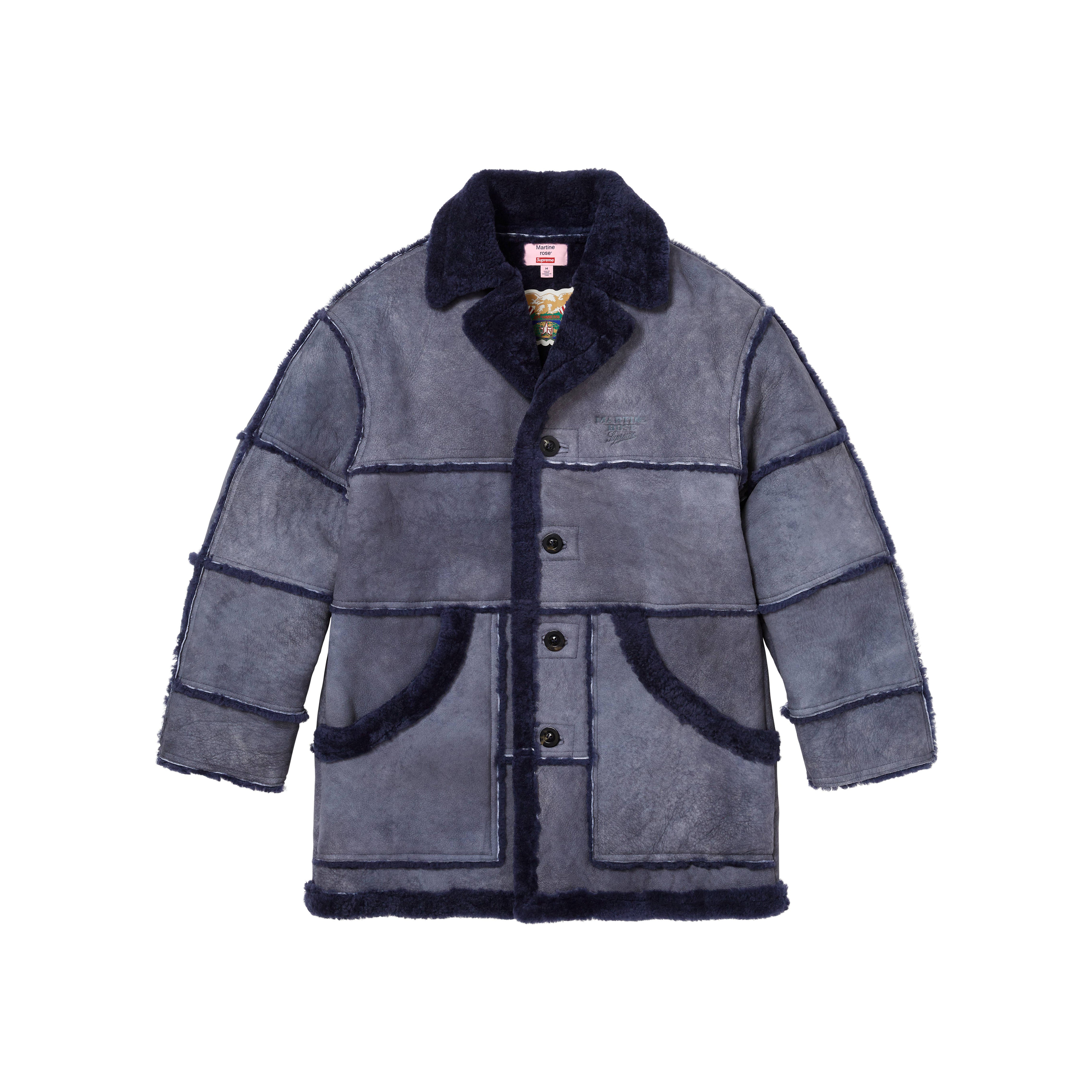 PREORDER SUPREME®/MARTINE ROSE®/JEFF HAMILTON SHEARLING COAT in ROYAL | Martine Rose