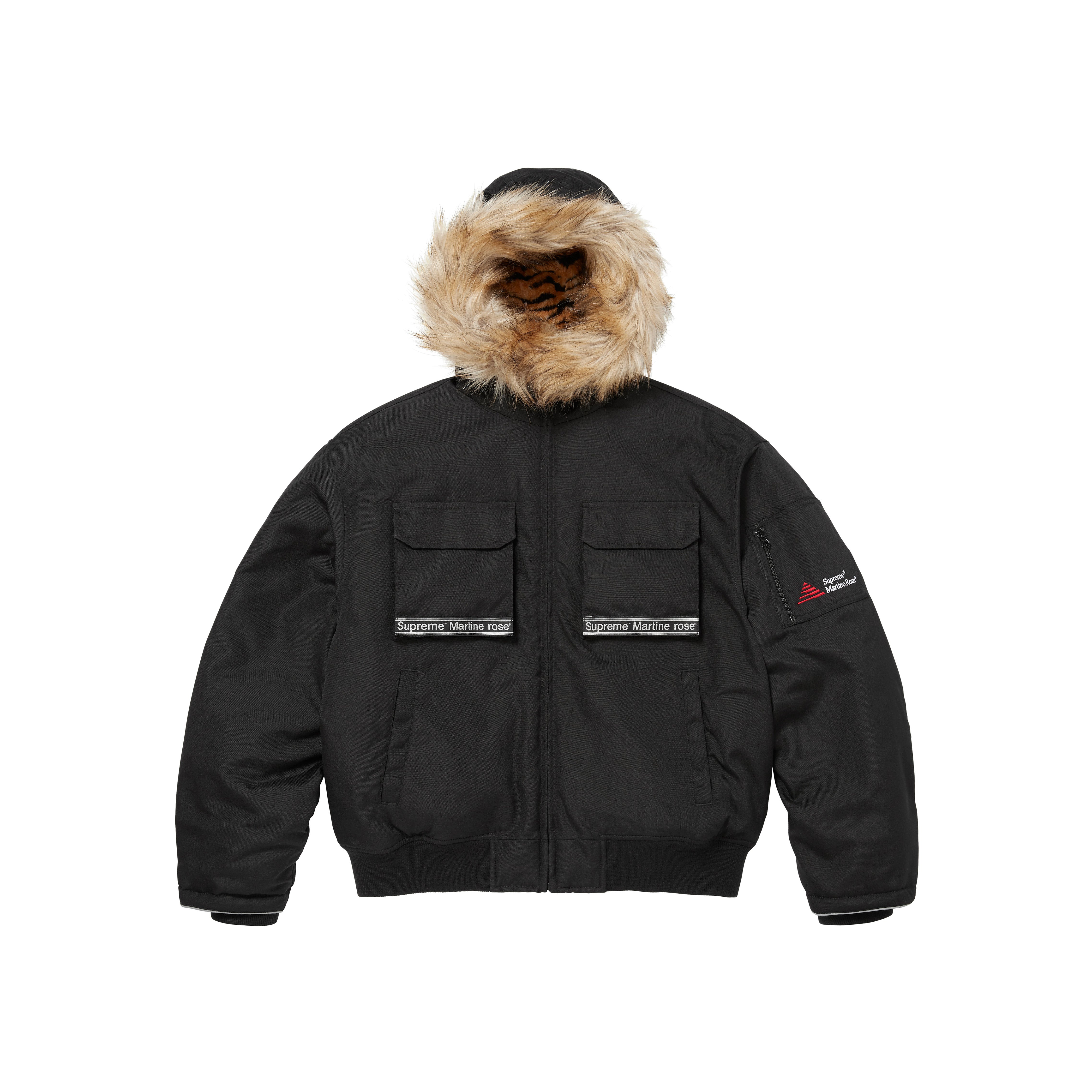 PREORDER SUPREME®/MARTINE ROSE® LINED CORDURA® HOODED JACKET in BLACK | Martine Rose