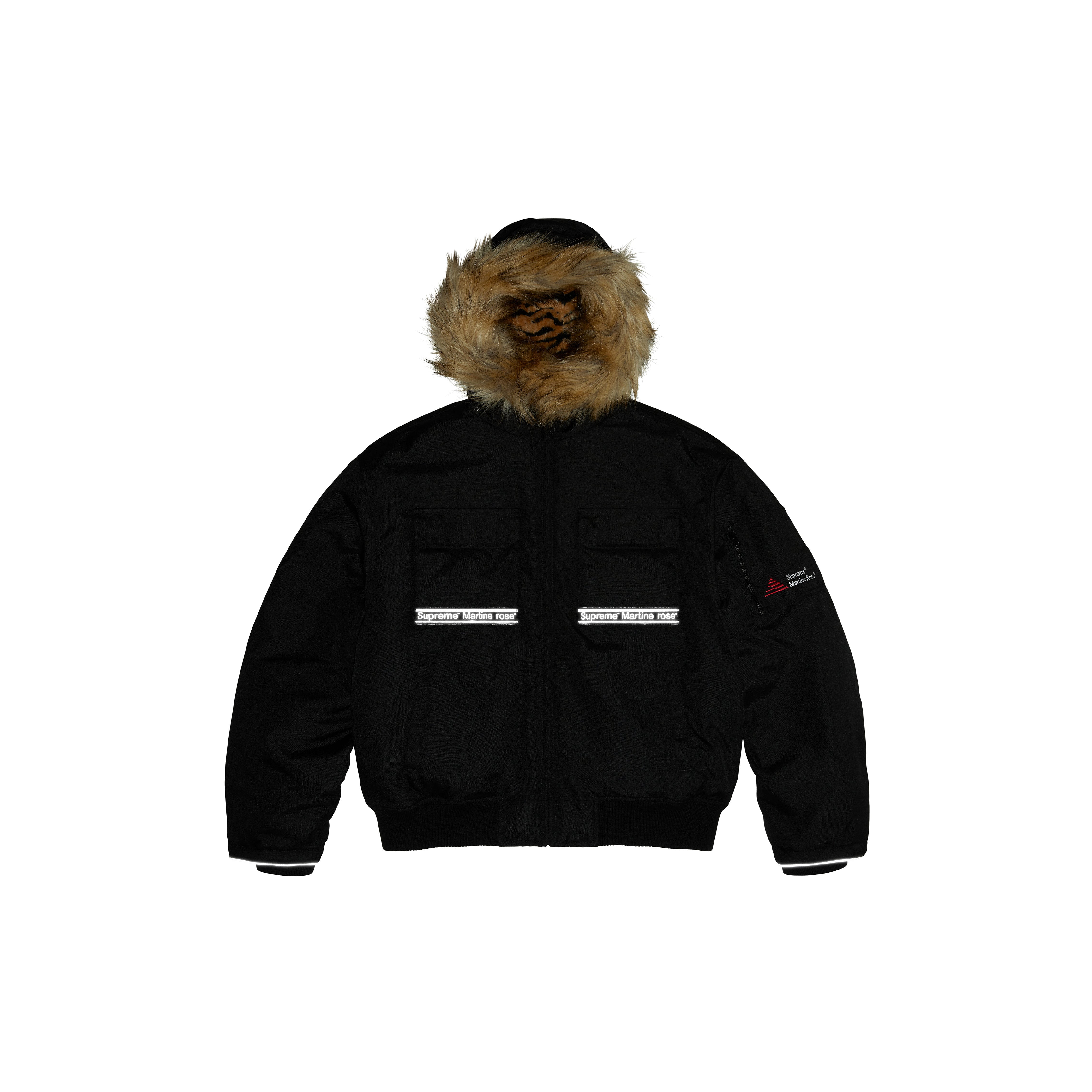 PREORDER SUPREME®/MARTINE ROSE® LINED CORDURA® HOODED JACKET in BLACK | Martine Rose
