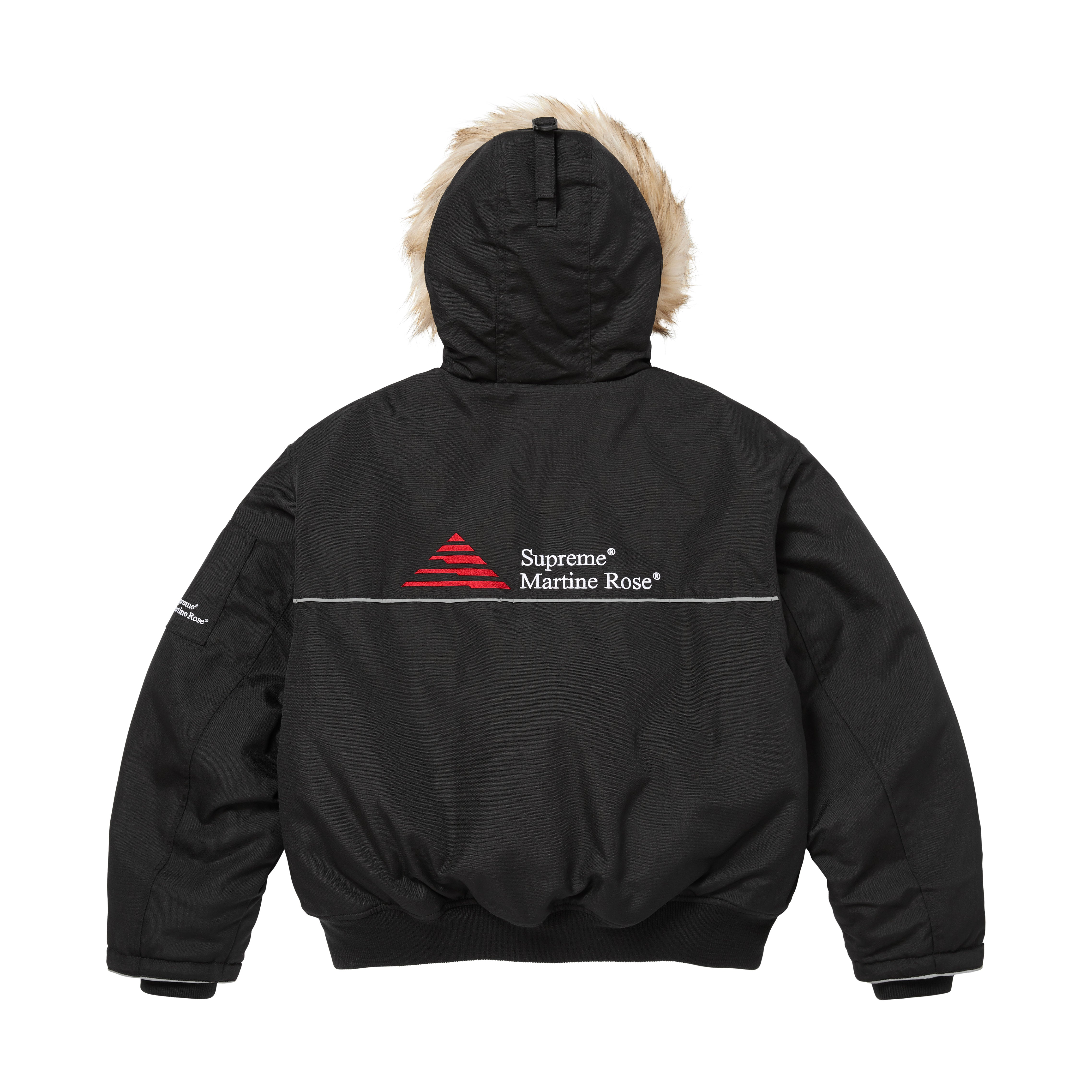 PREORDER SUPREME®/MARTINE ROSE® LINED CORDURA® HOODED JACKET in BLACK | Martine Rose