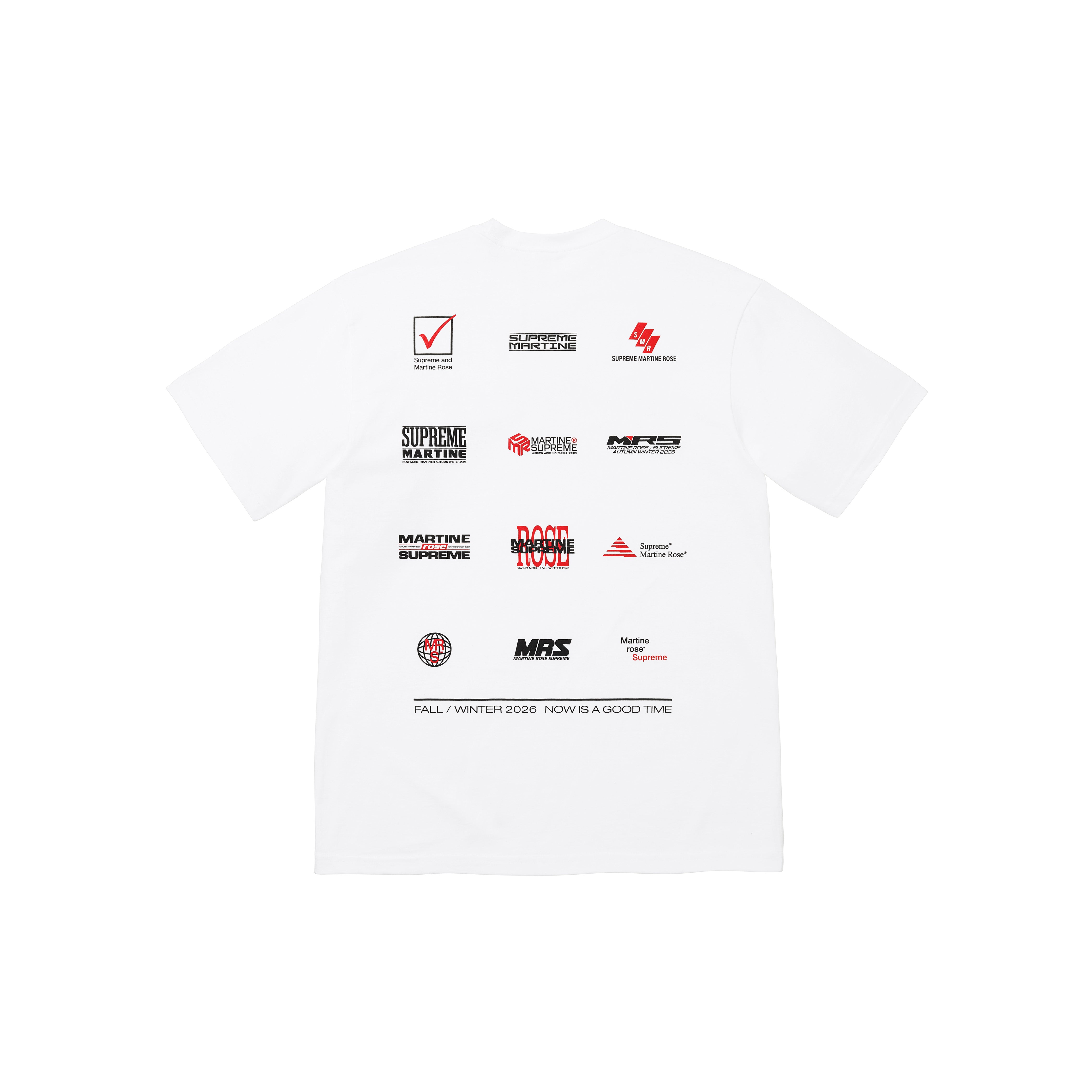 SUPREME®/MARTINE ROSE® NOW TEE in WHITE | Martine Rose
