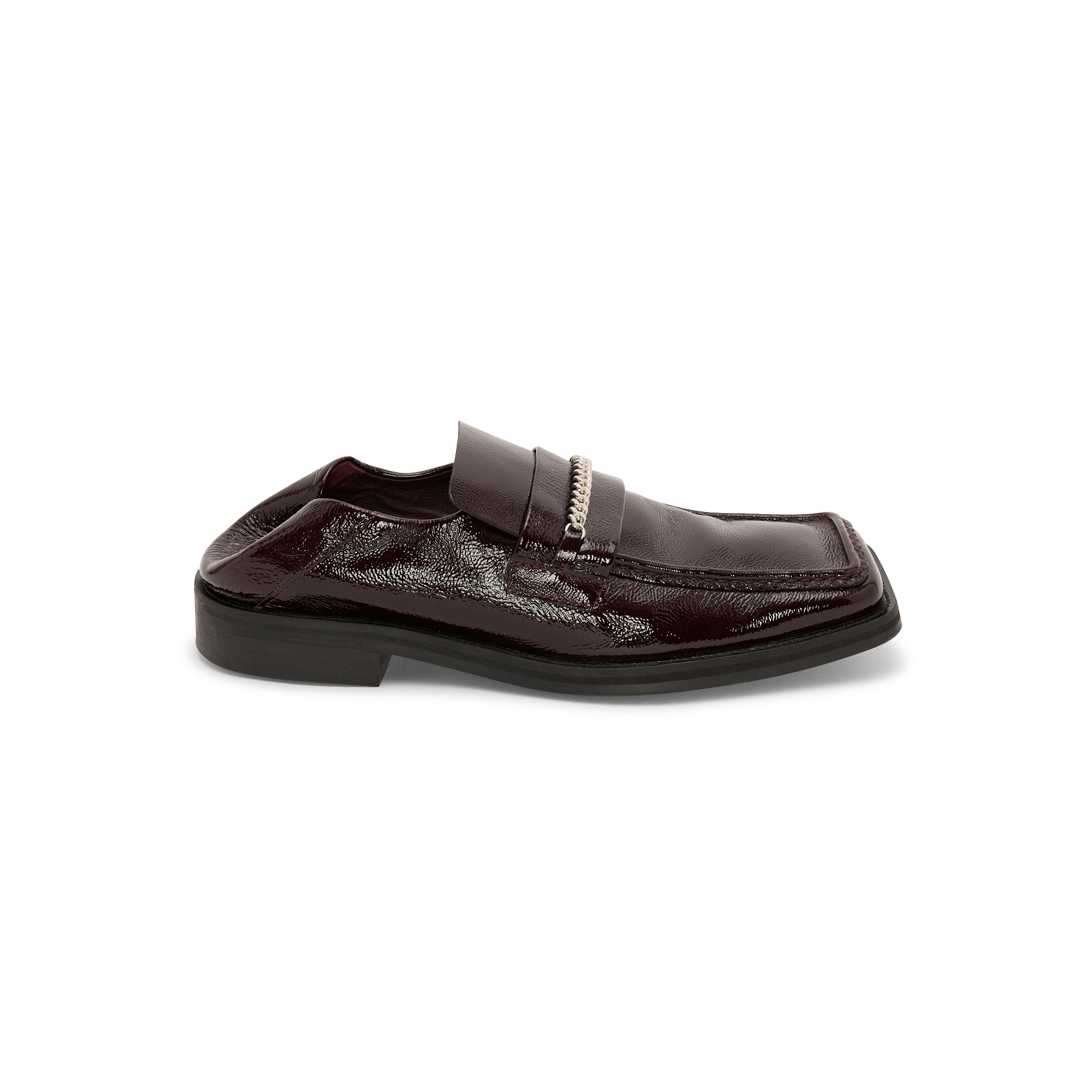 FOLD BACK SQUARE TOE in OXBLOOD RED | Martine Rose