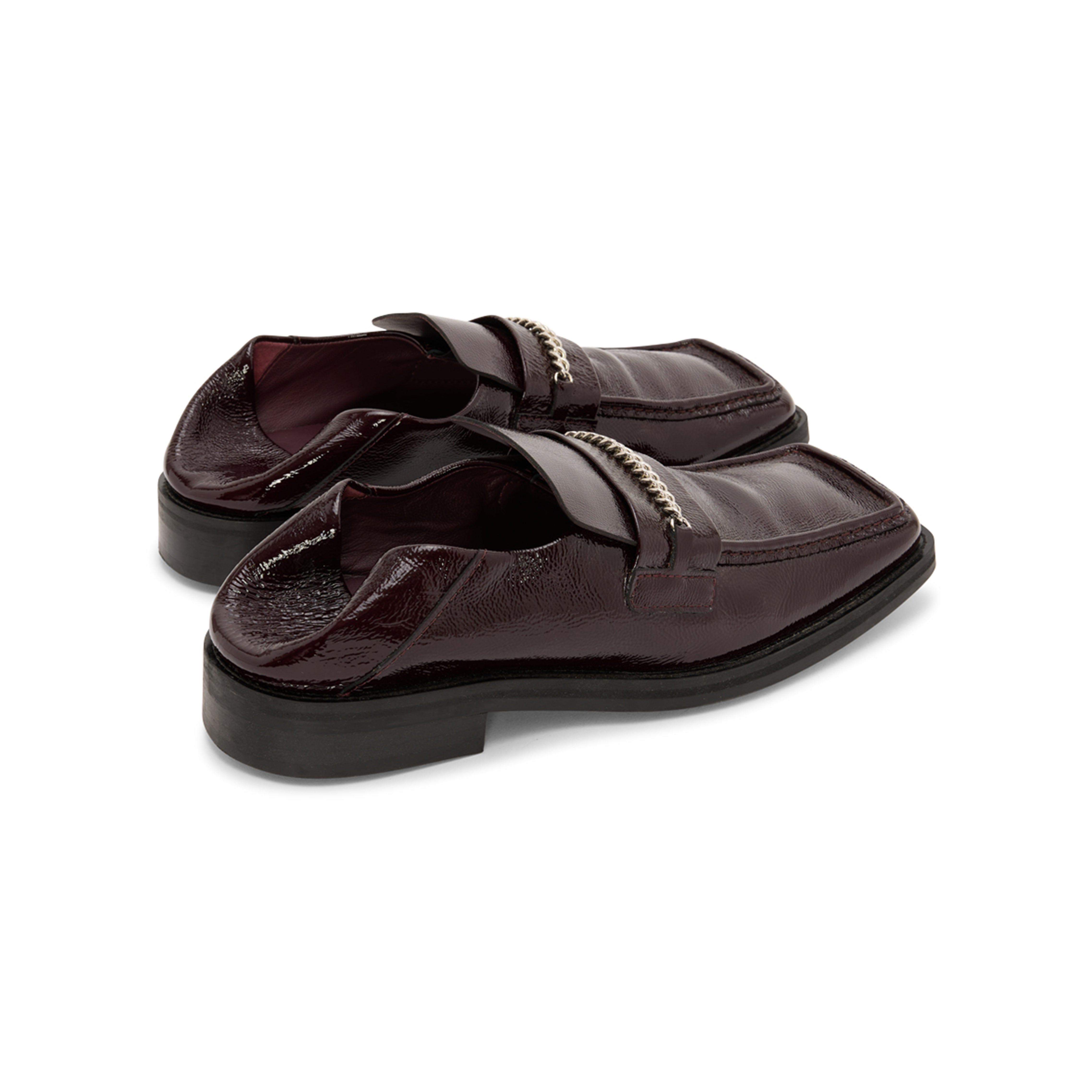 FOLD BACK SQUARE TOE in OXBLOOD RED | Martine Rose