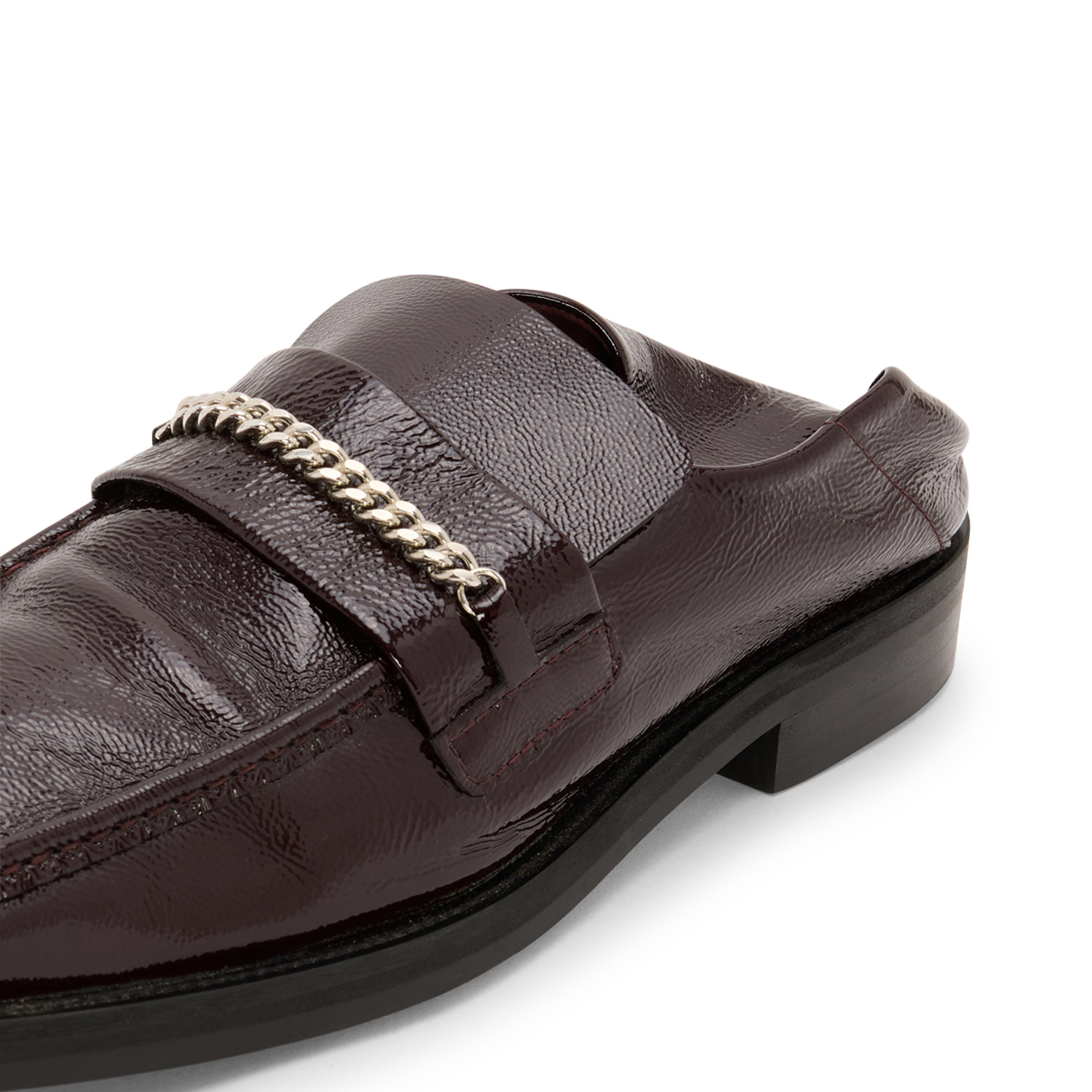 FOLD BACK SQUARE TOE in OXBLOOD RED | Martine Rose