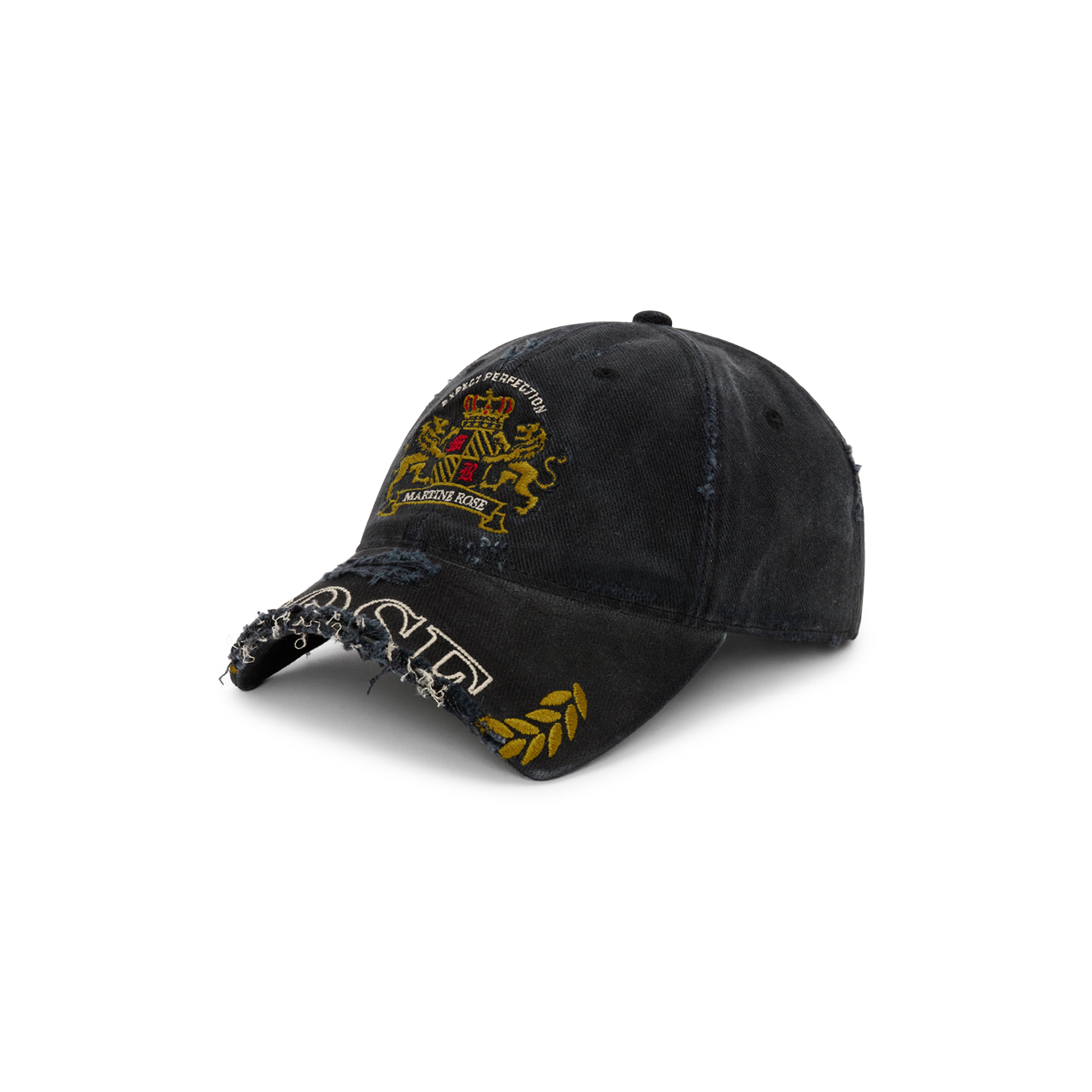 CUT PEAK CAP in WASHED BLACK - New arrivals | Martine Rose