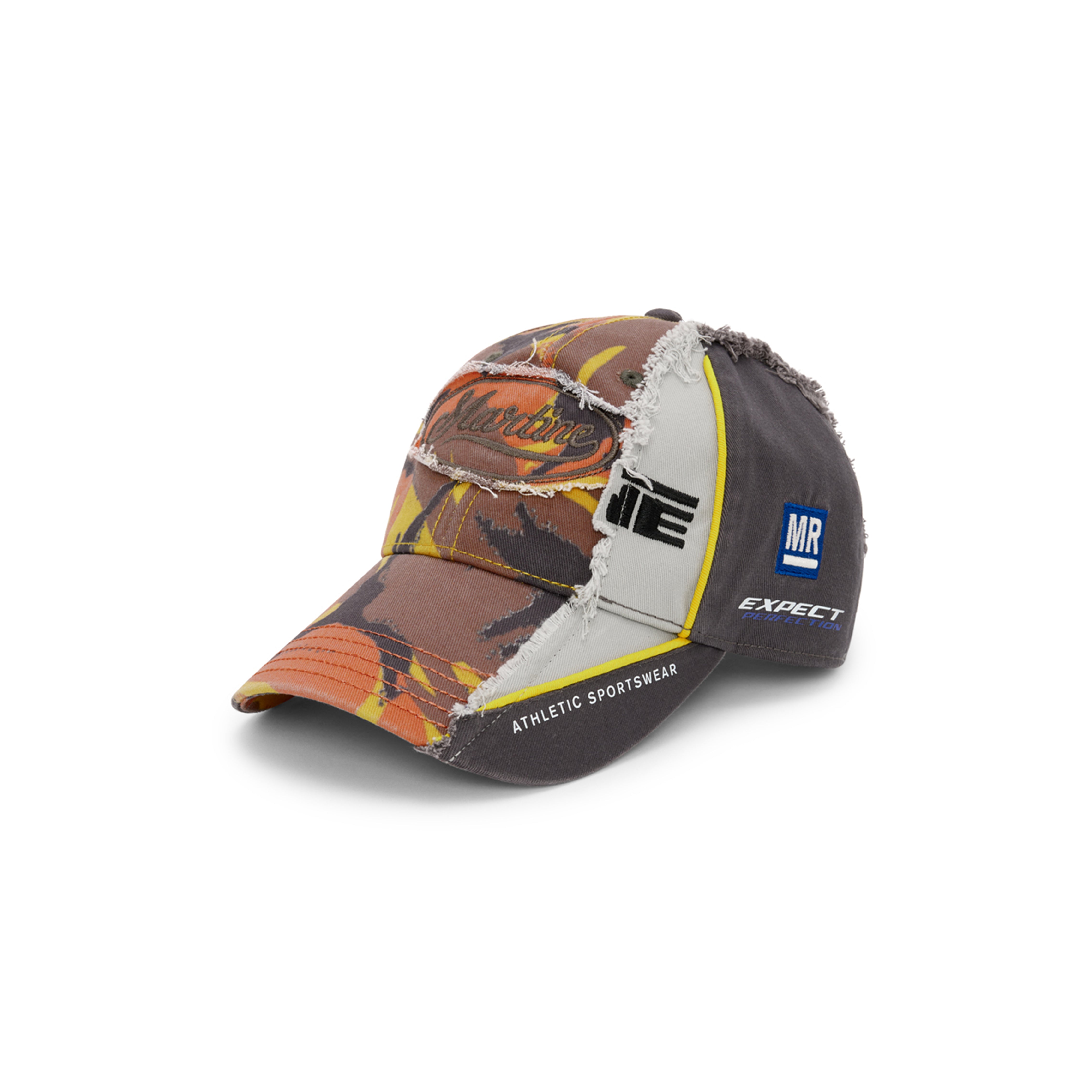COLLAGE CAP in ORANGE CAMO | Martine Rose