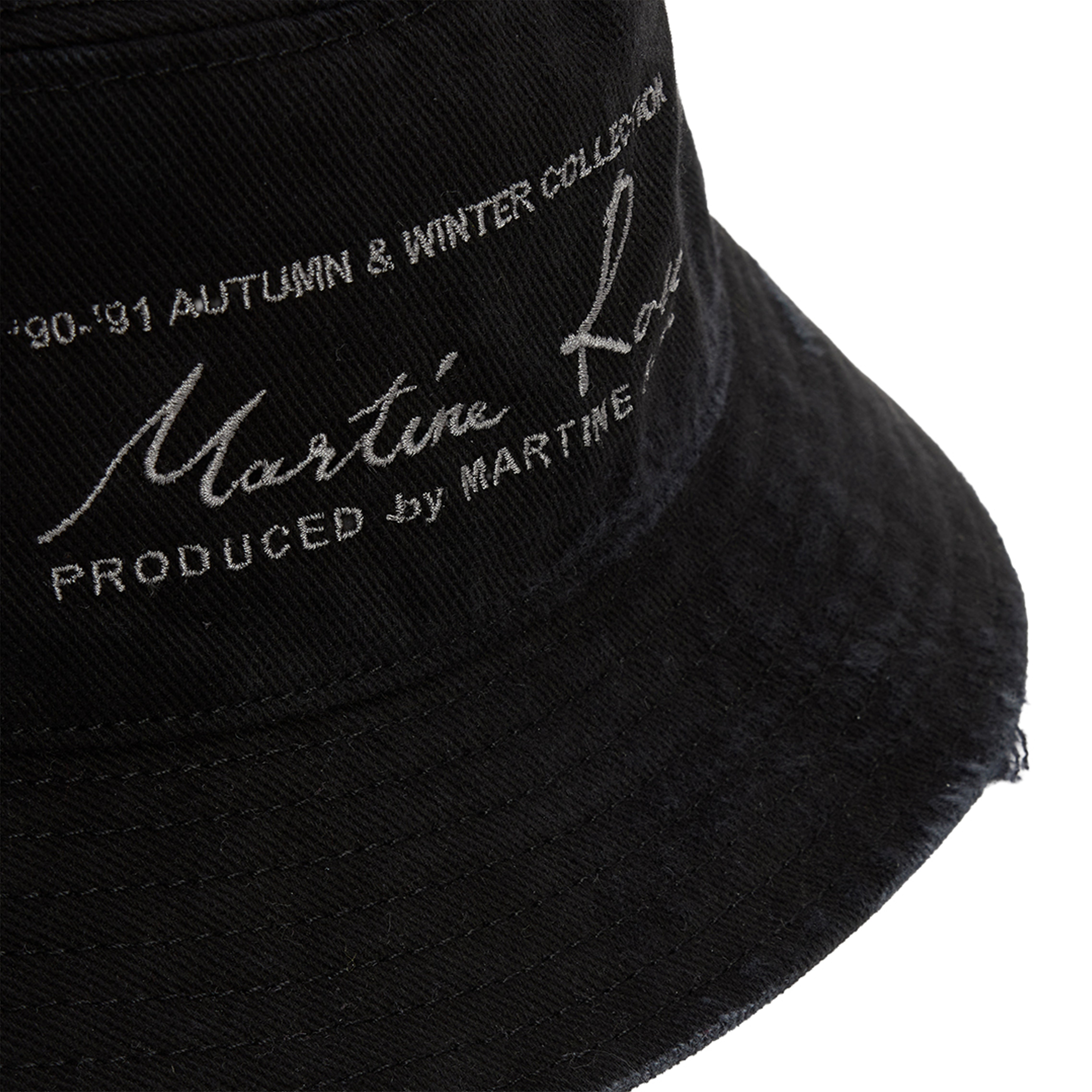 SIGNATURE BUCKET HAT in WASHED BLACK | Martine Rose