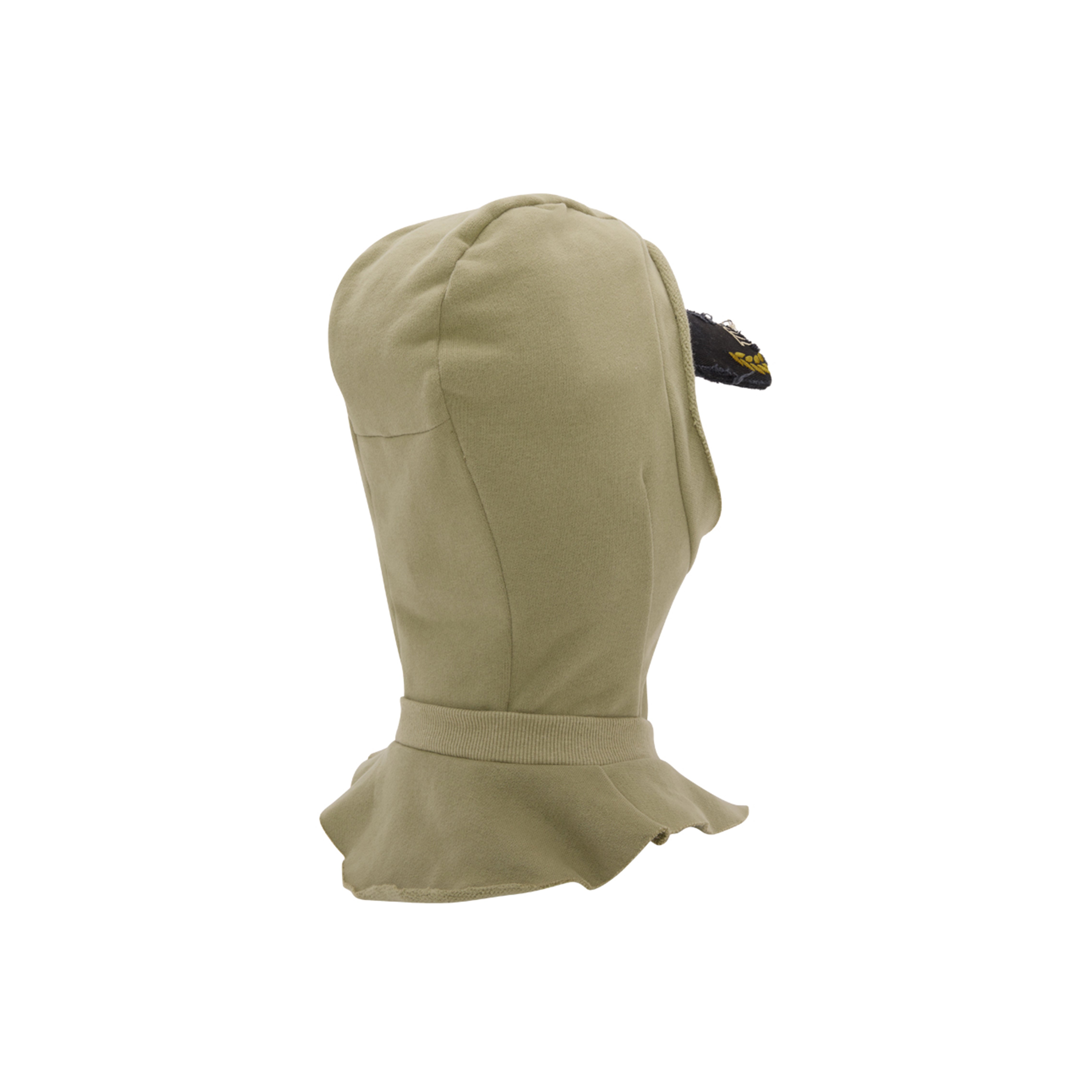 CUT PEAK HOOD in BLACK & WASHED SAGE | Martine Rose