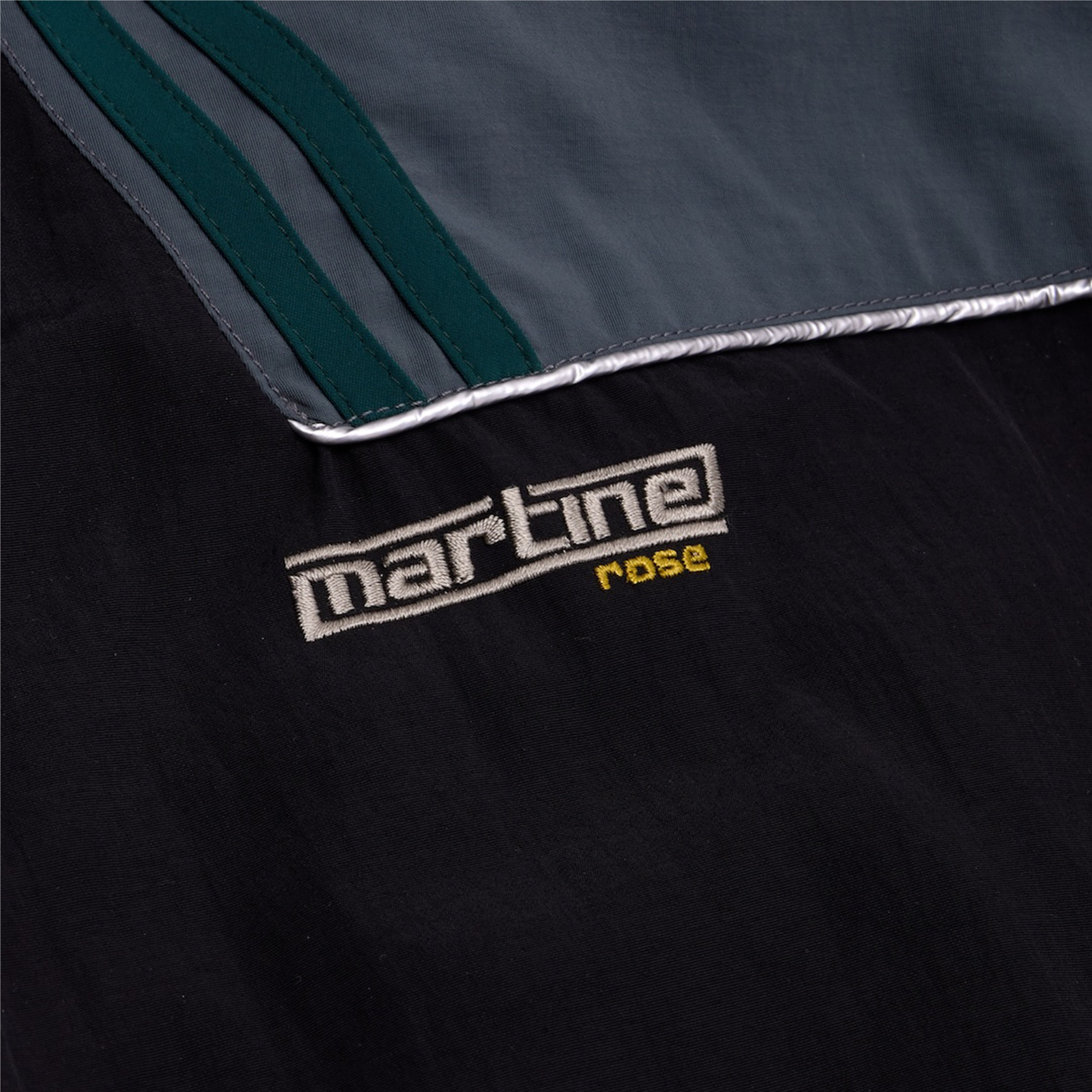 T-LINING TRACK JACKET in BLACK & TEAL | Martine Rose