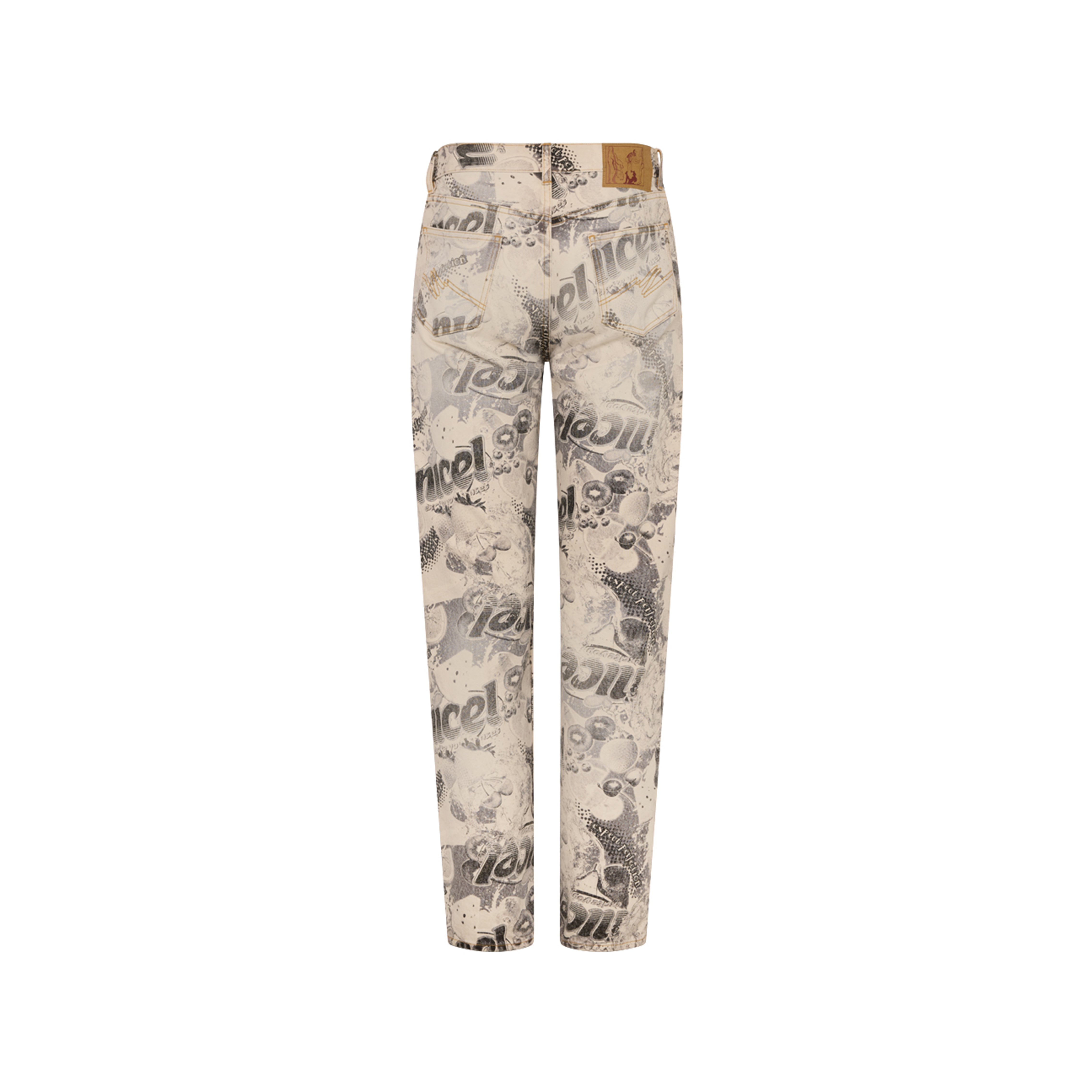 5 POCKET JEAN in BLACK & WHITE FRUITS | Martine Rose