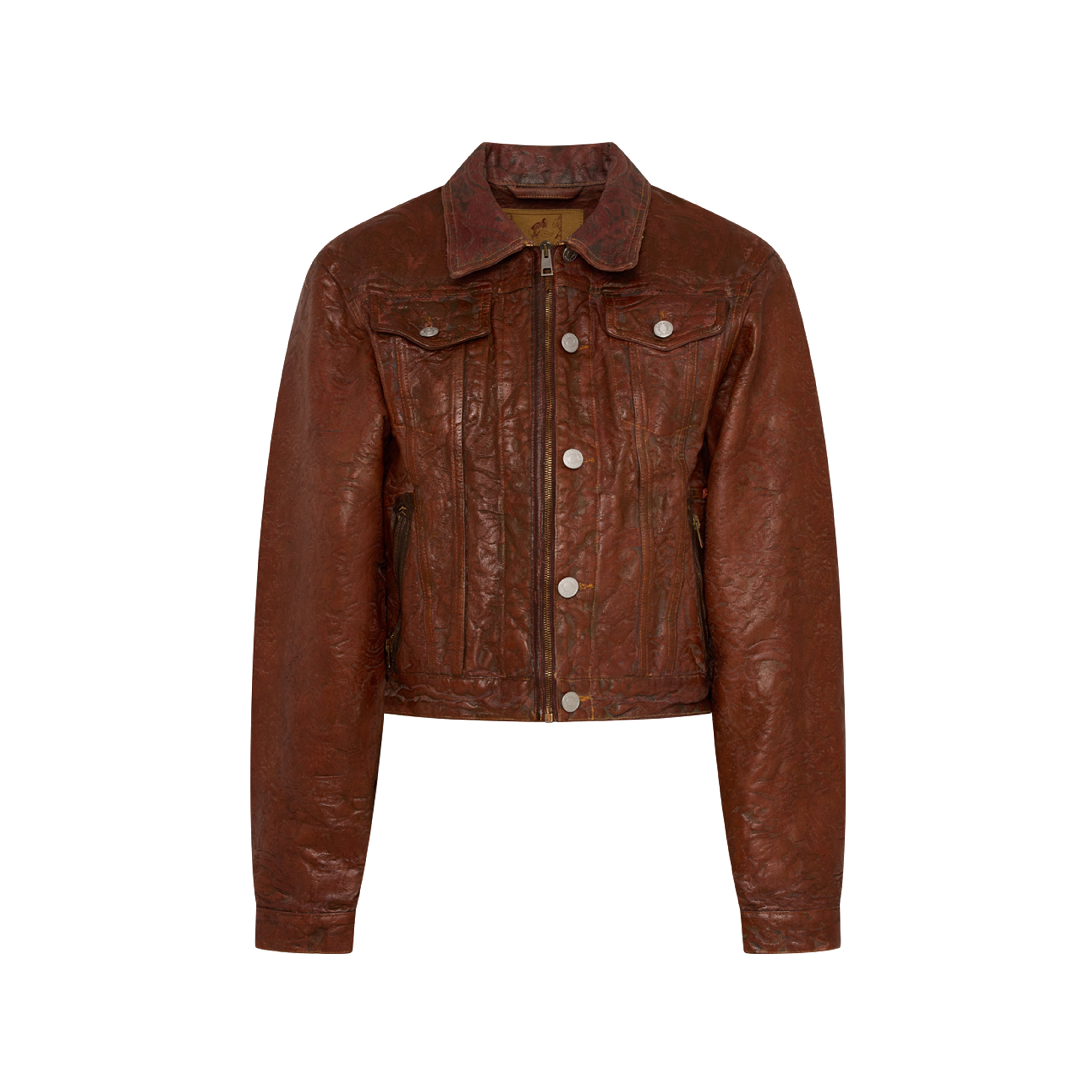 ZIP FRONT DENIM JACKET in BROWN - Exclusive | Martine Rose