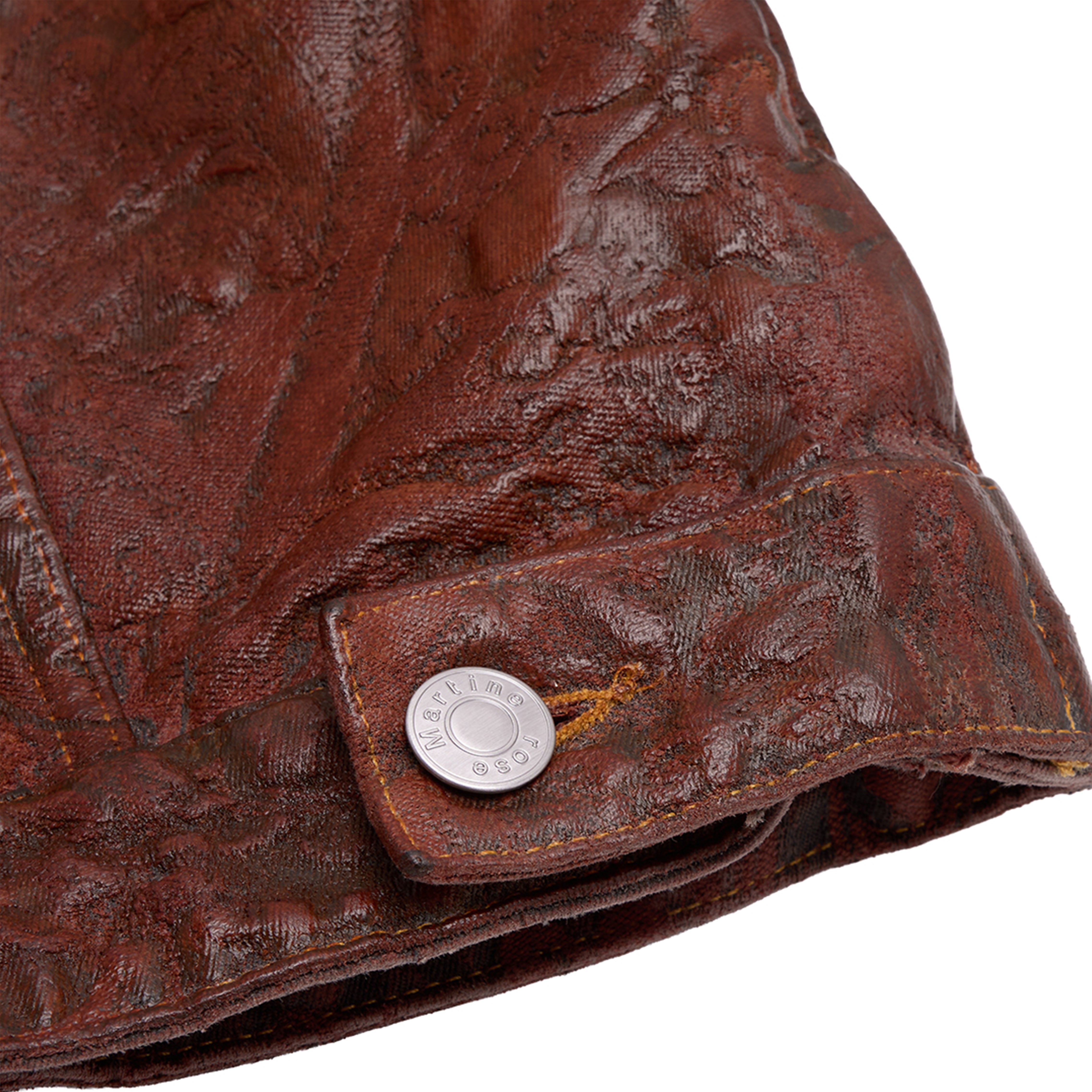 ZIP FRONT DENIM JACKET in BROWN | Martine Rose