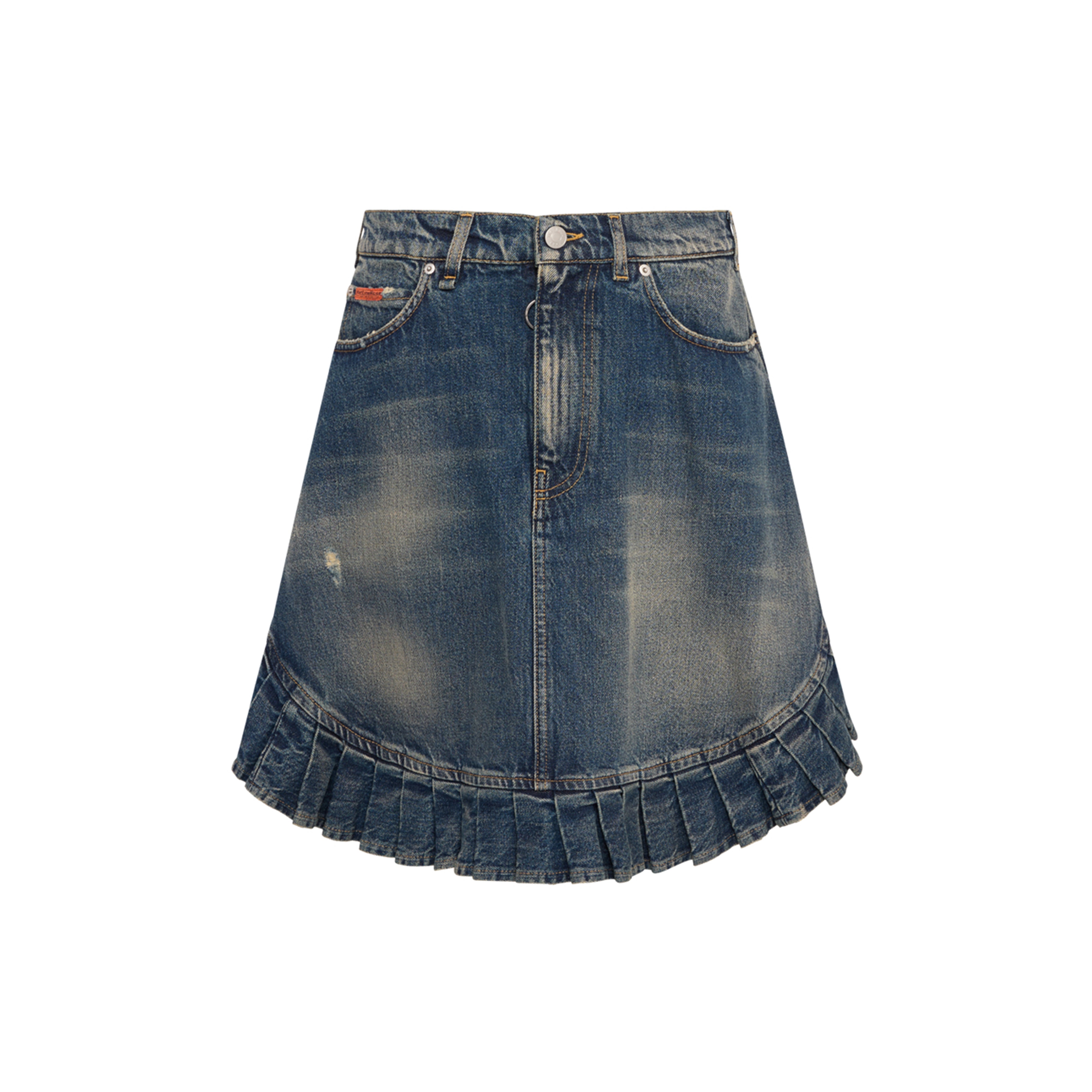 DENIM APRON SKIRT in BLUE TRUCKER WASH - Accessories | Martine Rose