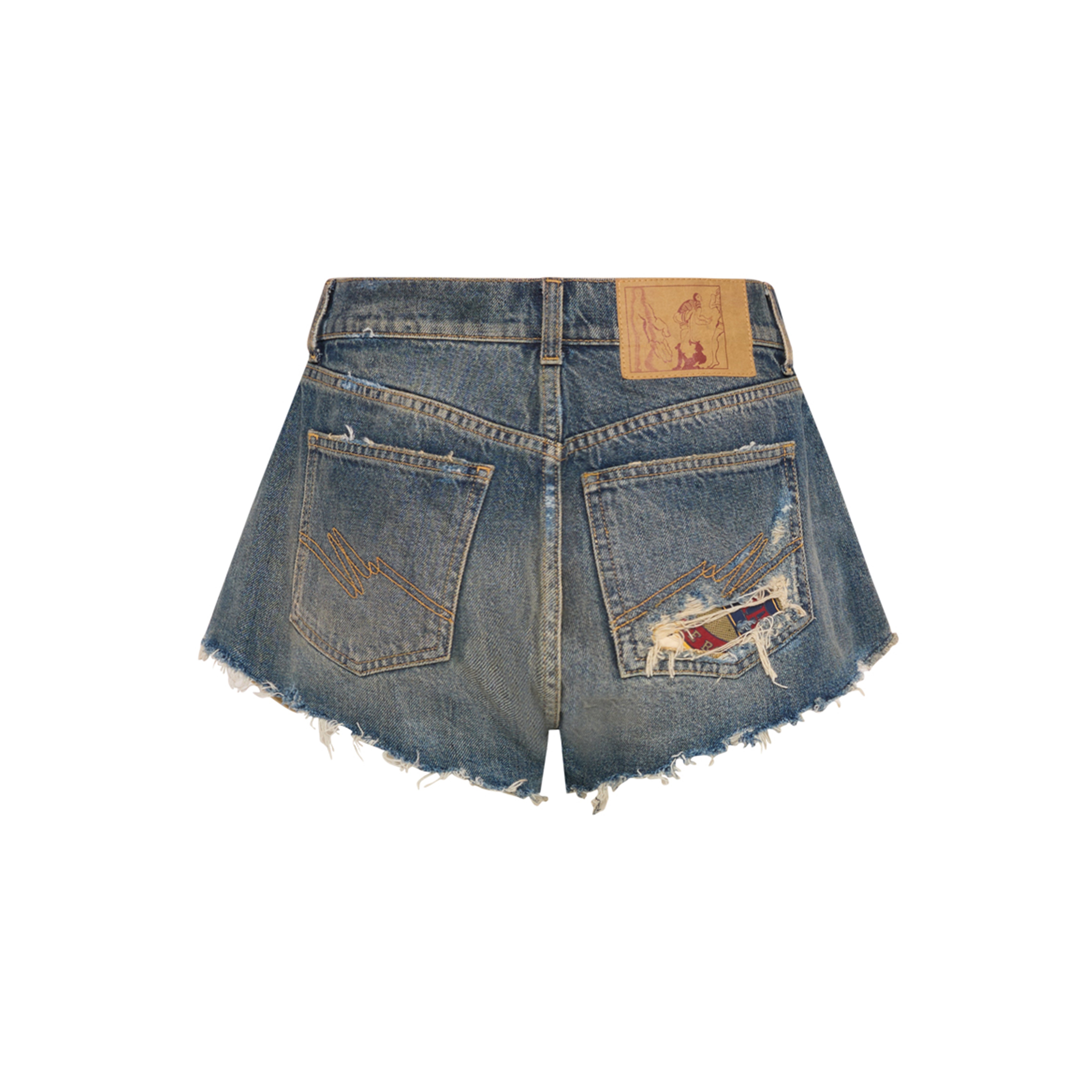 SHORT SHORTS in BLUE TRUCKER WASH - Products | Martine Rose