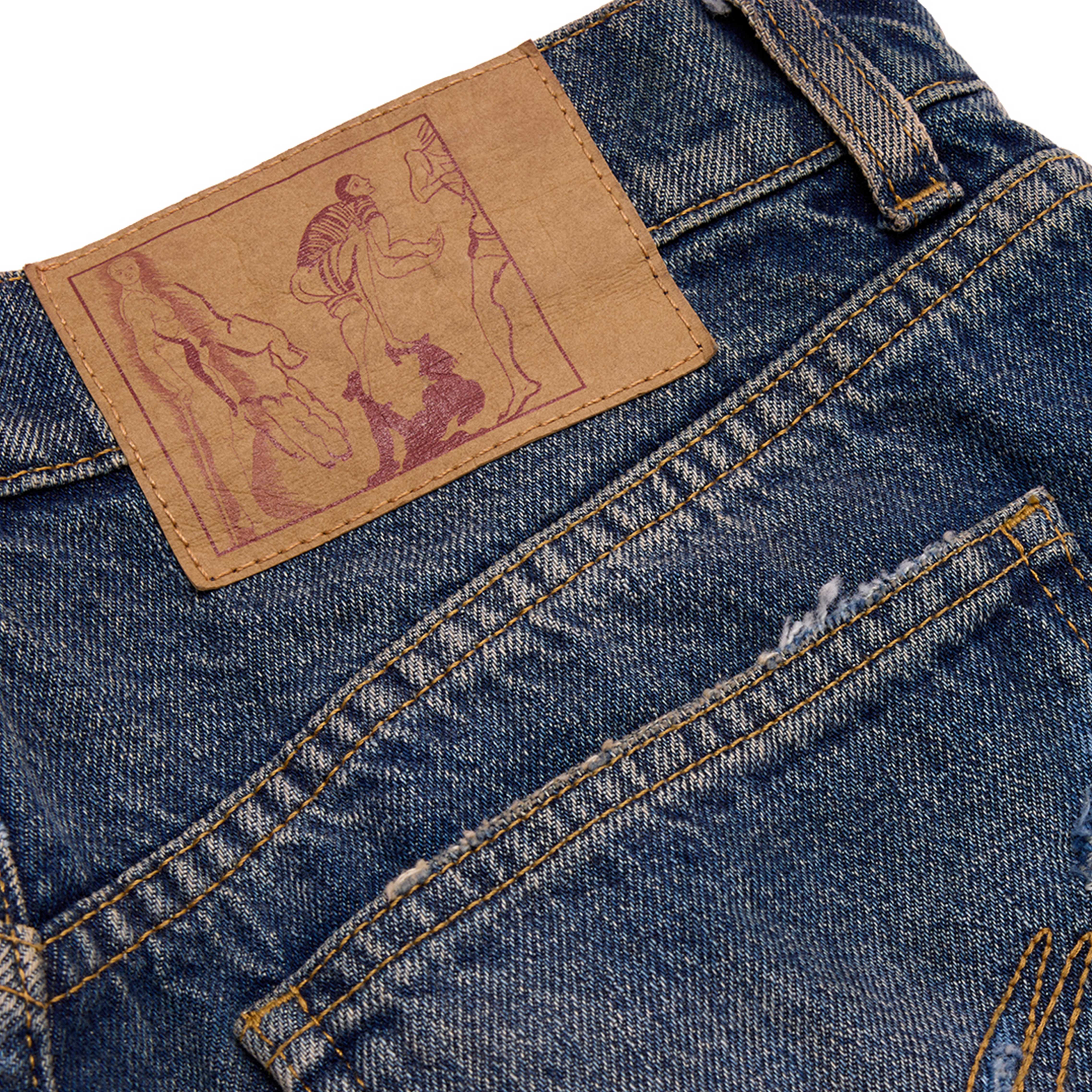 SHORT SHORTS in BLUE TRUCKER WASH | Martine Rose