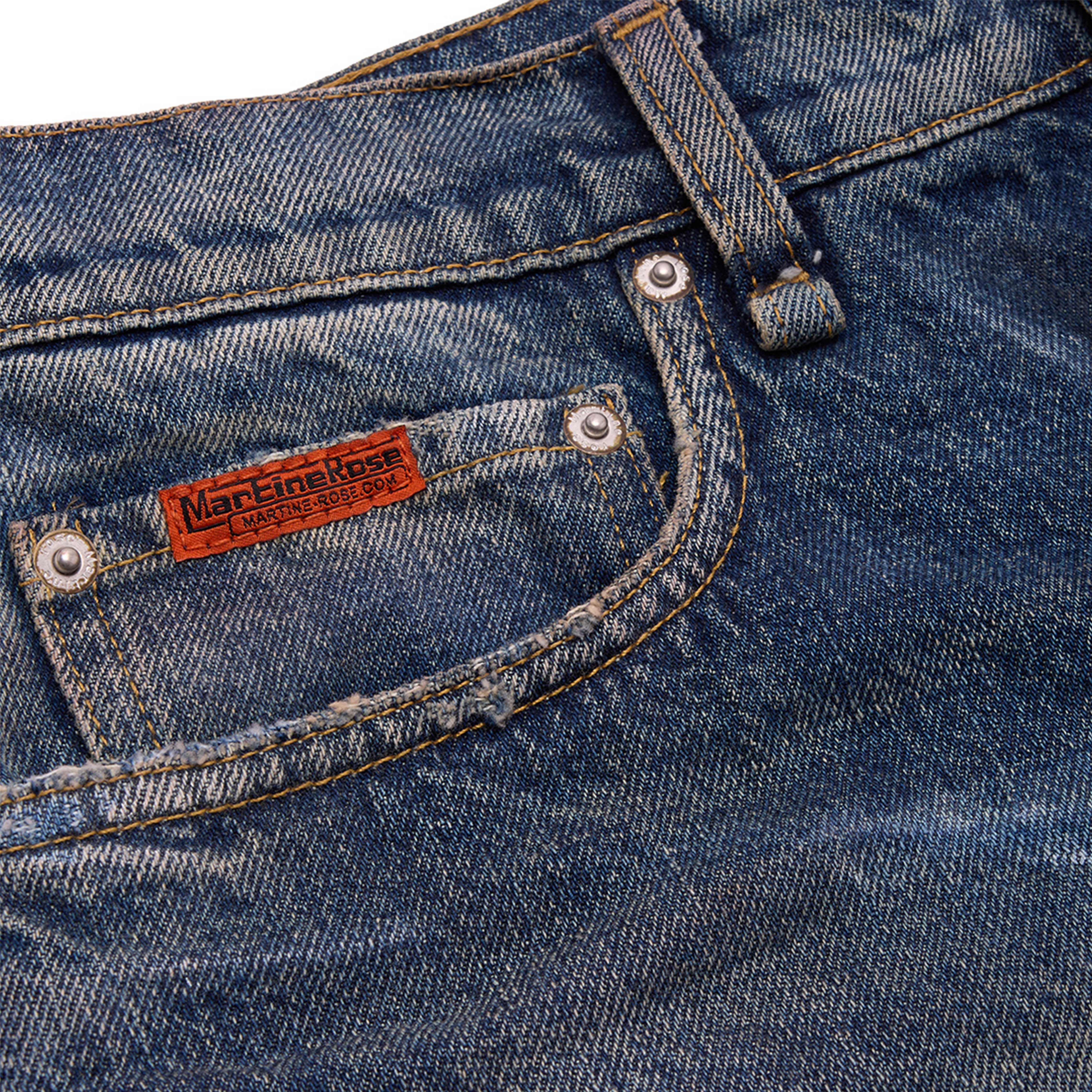 SHORT SHORTS in BLUE TRUCKER WASH | Martine Rose