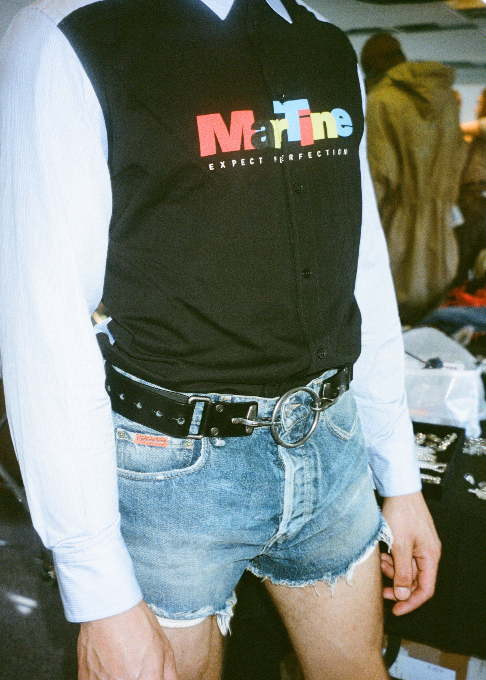 SHORT SHORTS in BLUE TRUCKER WASH | Martine Rose
