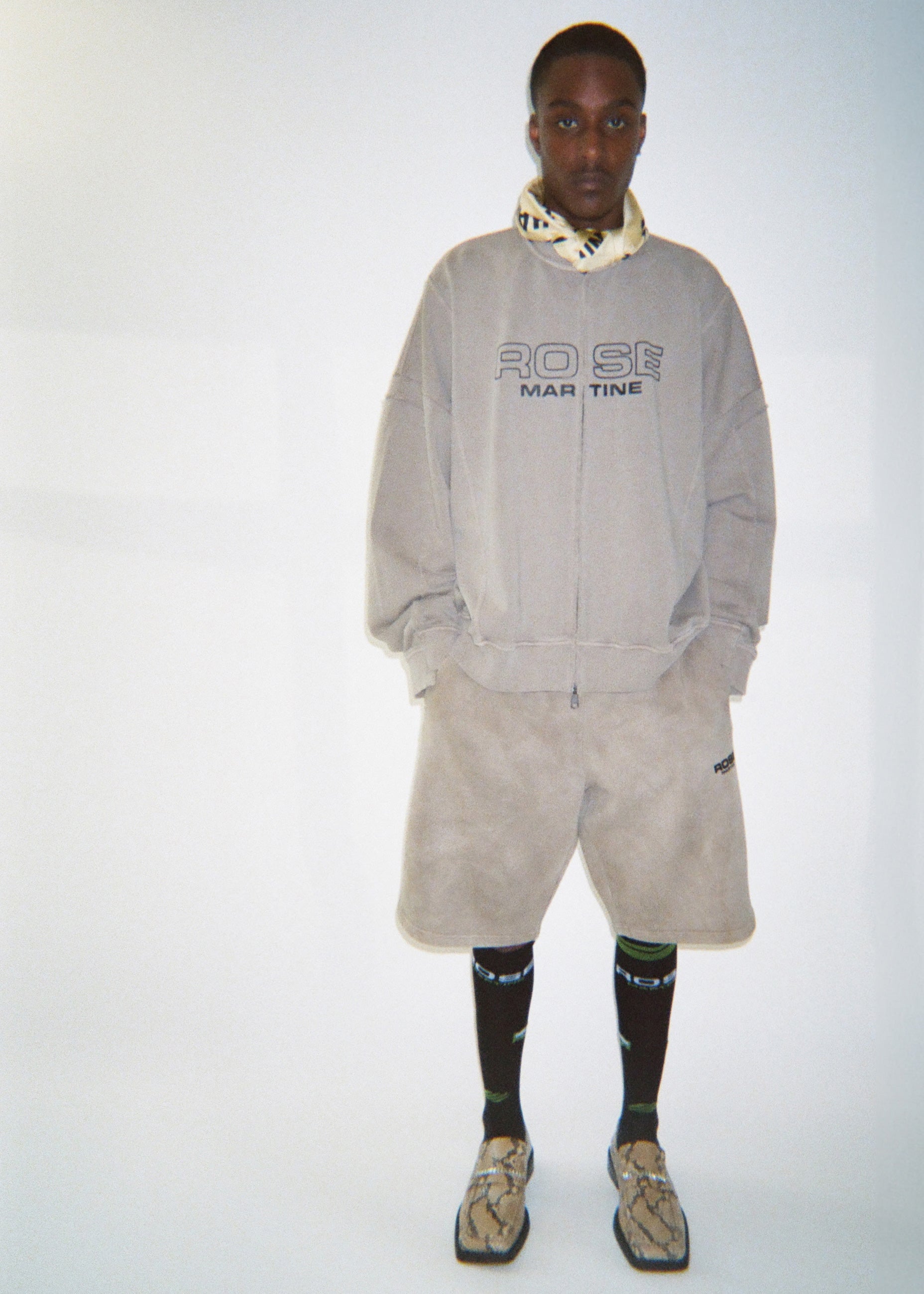 SWEAT SHORT in WASHED SAGE - New arrivals | Martine Rose