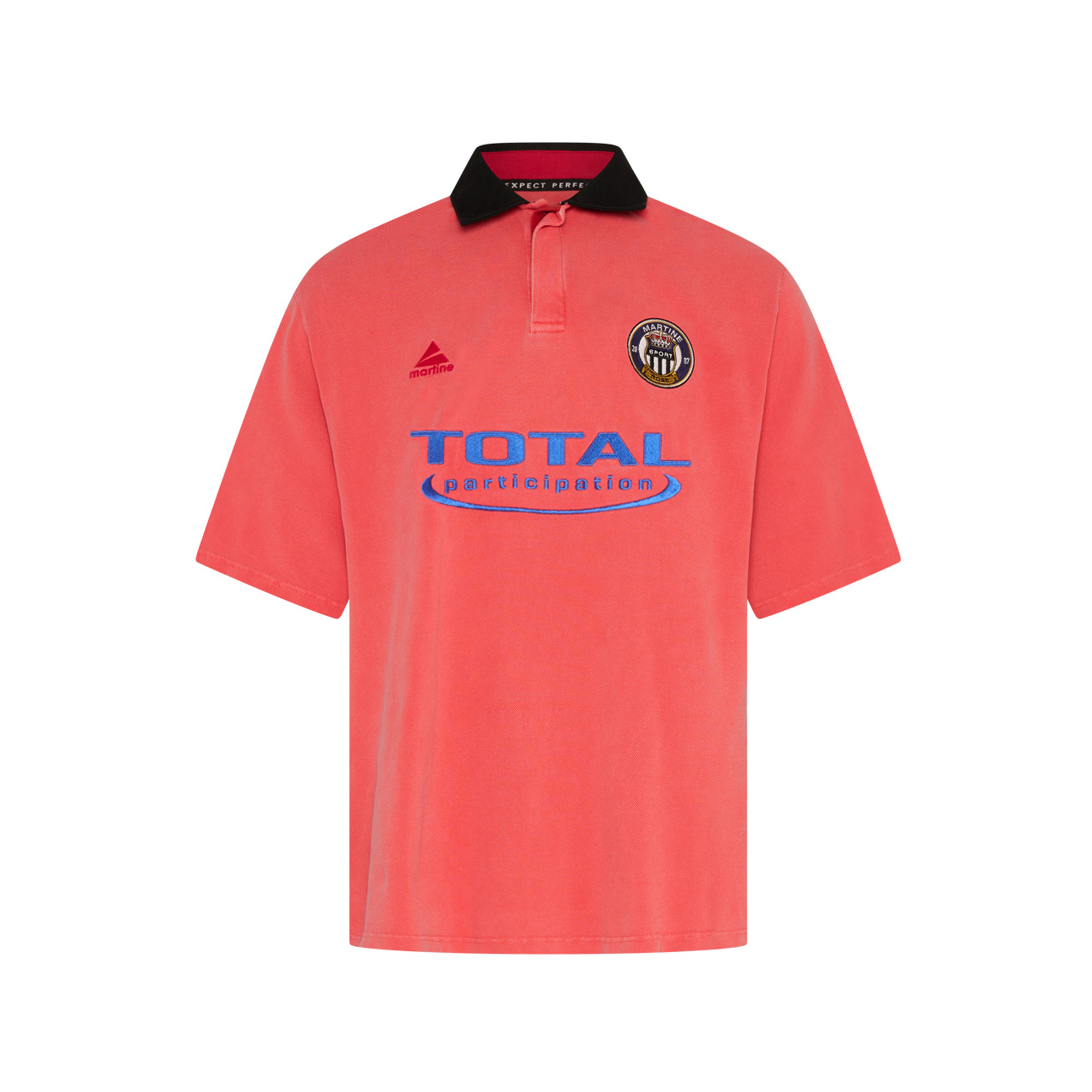 OVERSIZED S/S POLO in WASHED PINK - Products | Martine Rose