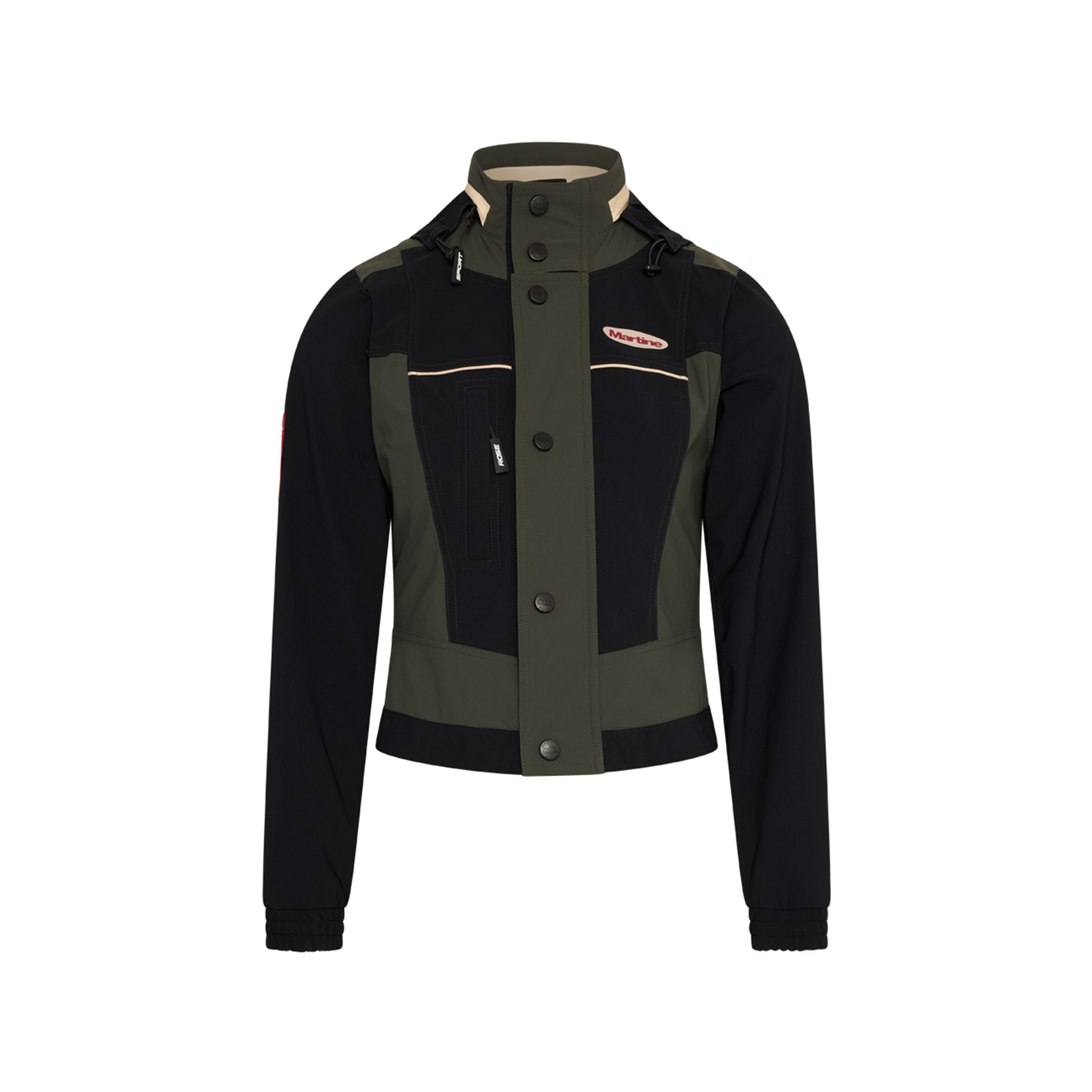 WOMENS STRETCH JACKET in DARK GREEN & BLACK - Outerwear | Martine Rose