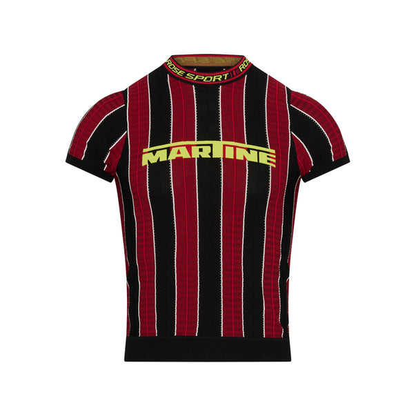 Martine Rose logo t-shirt in red & black