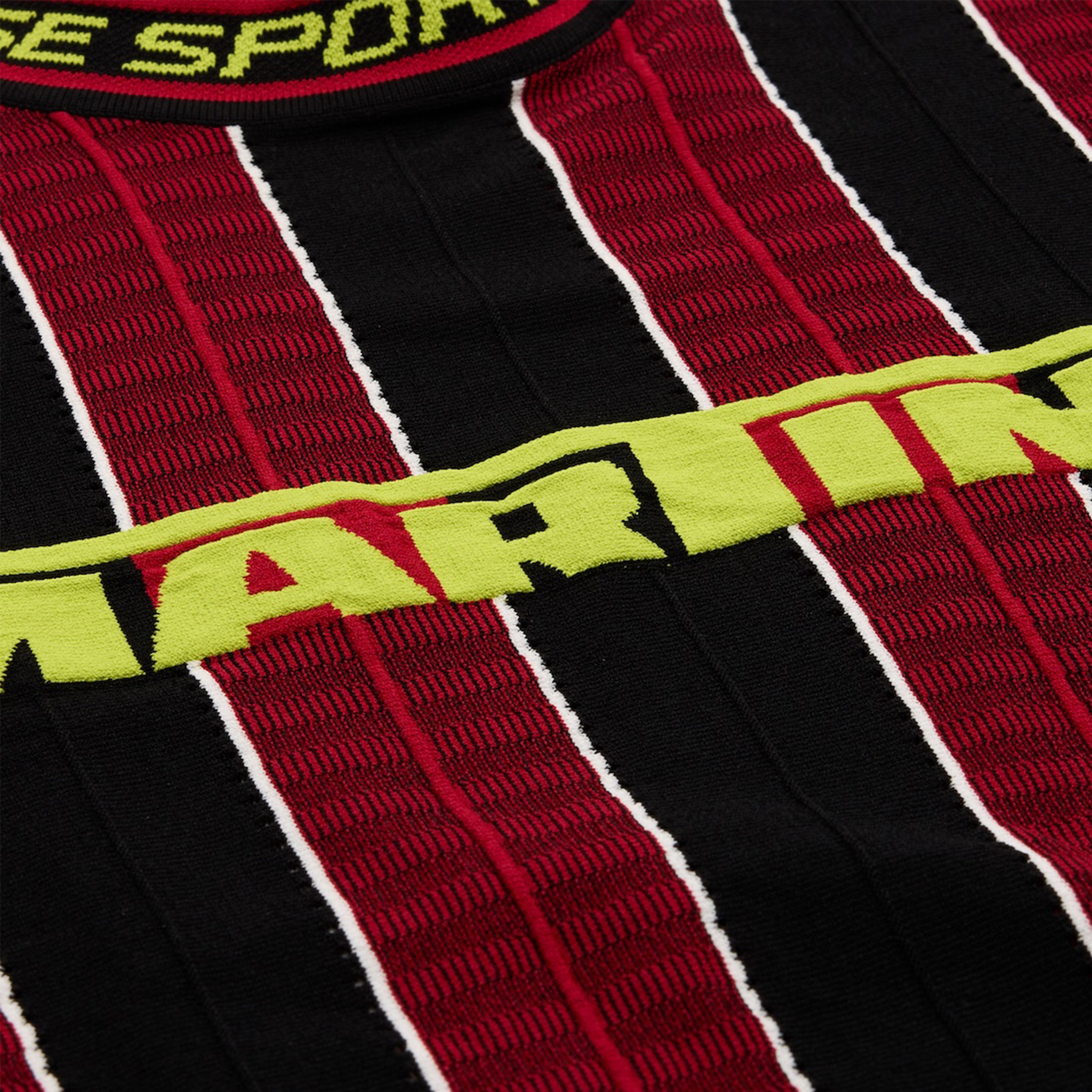 LOGO TIGHT T-SHIRT in RED & BLACK | Martine Rose