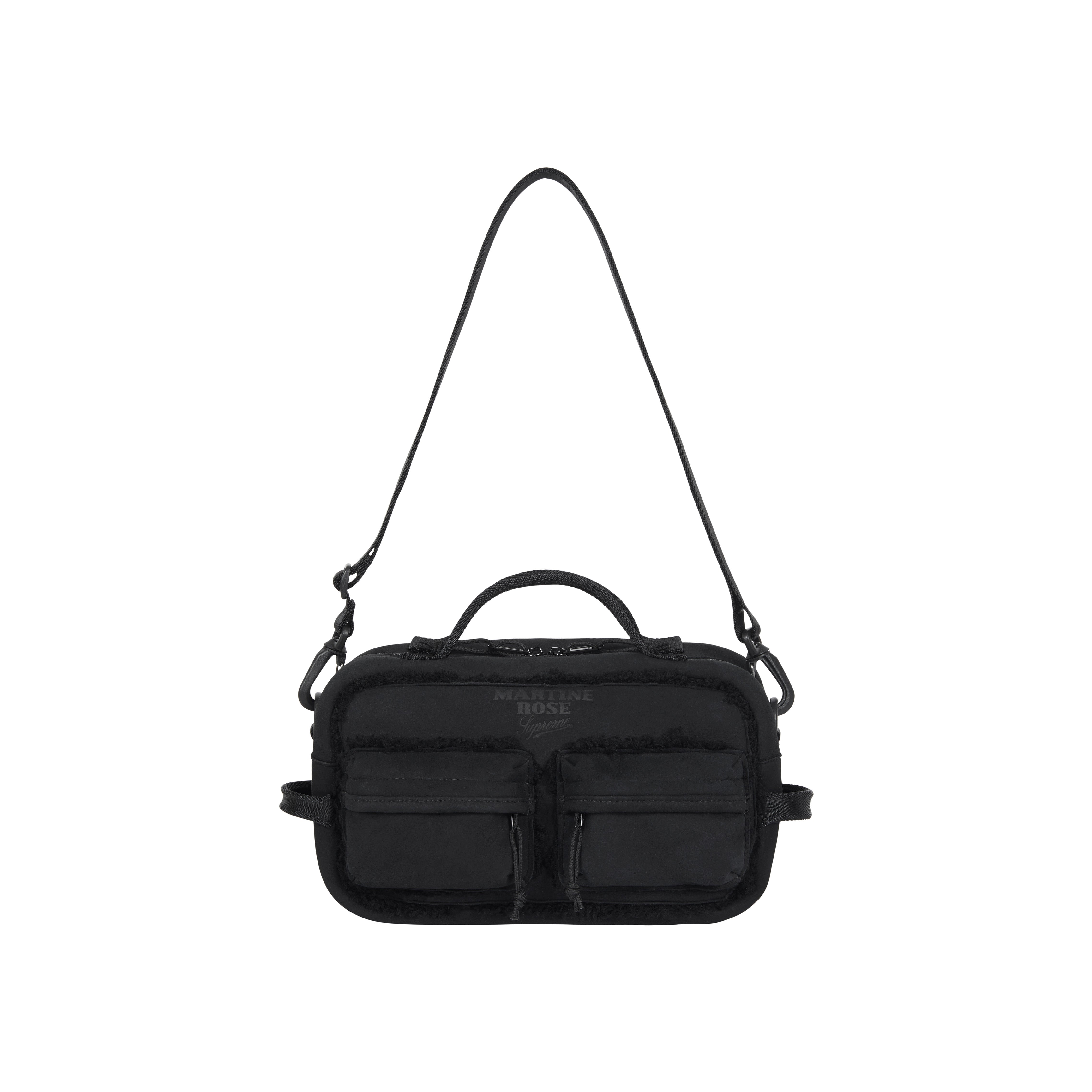 SUPREME®/MARTINE ROSE® SHEARLING MINI DUFFLE BAG in BLACK | Martine Rose