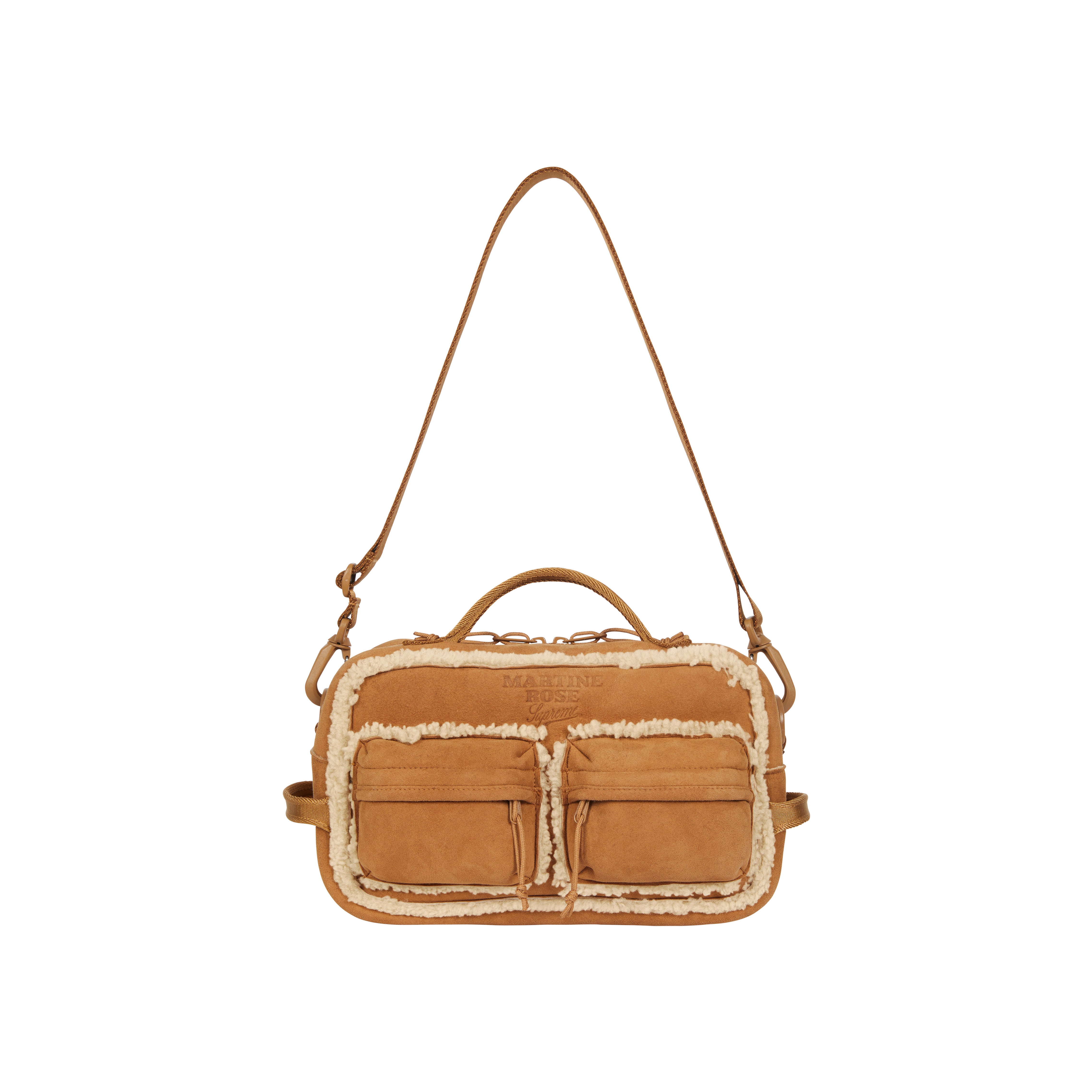SUPREME®/MARTINE ROSE® SHEARLING MINI DUFFLE BAG in TAN | Martine Rose