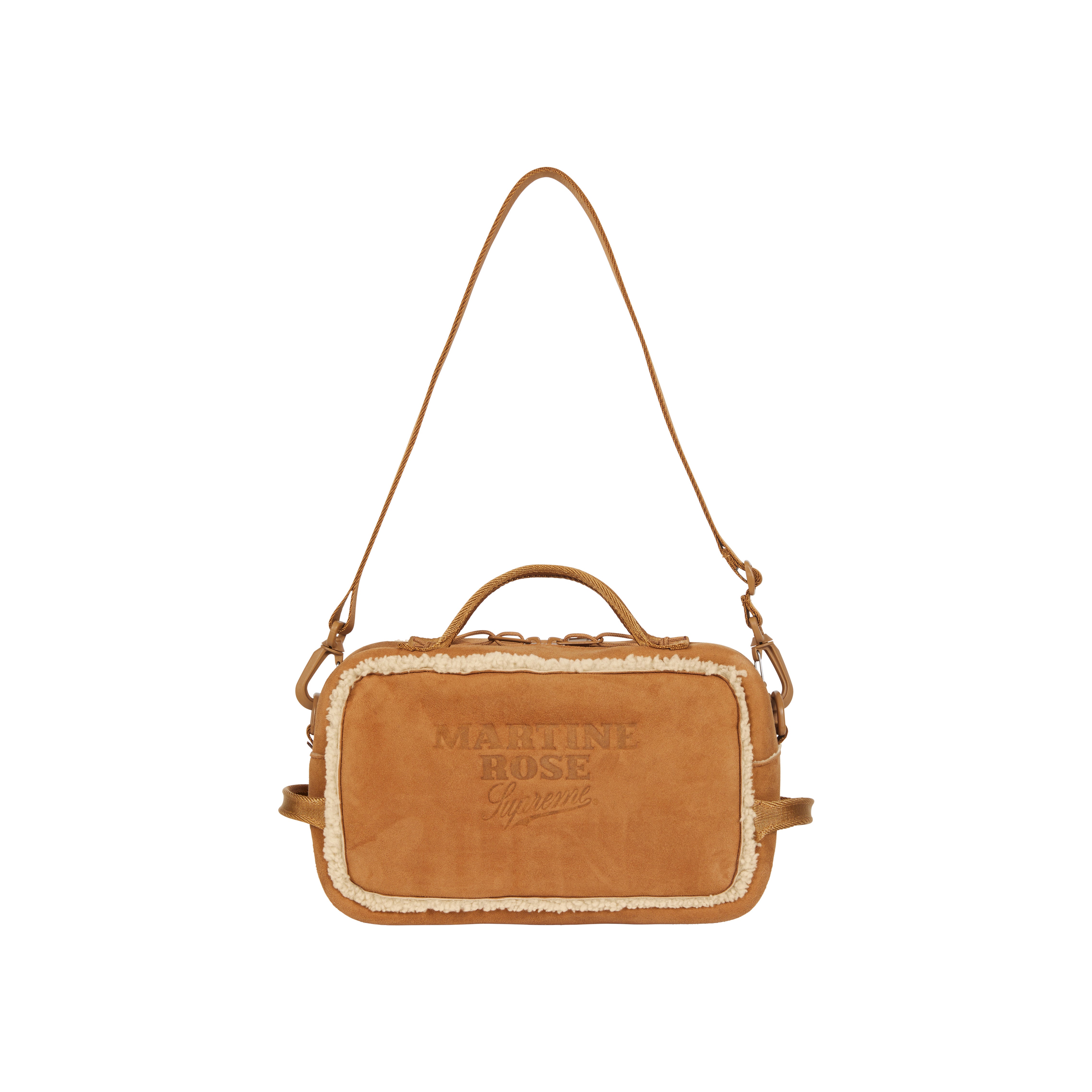 SUPREME®/MARTINE ROSE® SHEARLING MINI DUFFLE BAG in TAN | Martine Rose