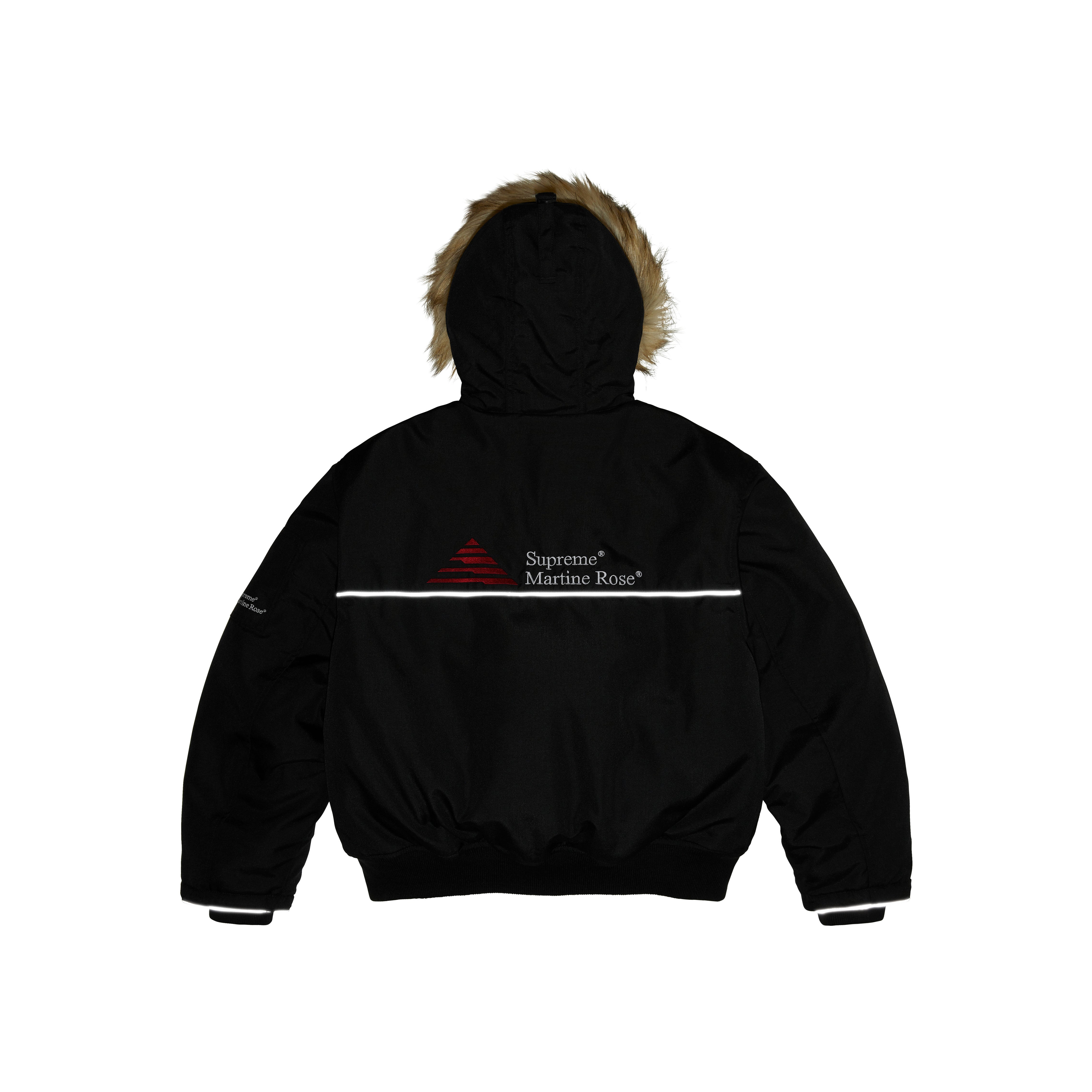 PREORDER SUPREME®/MARTINE ROSE® LINED CORDURA® HOODED JACKET in BLACK | Martine Rose