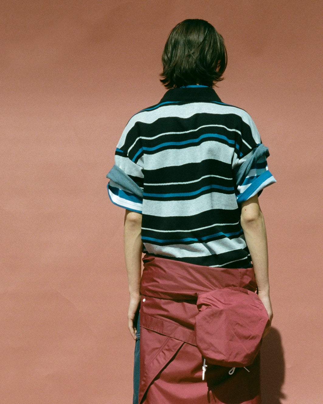EGO S/S POLO SHIRT in GREY & BLACK STRIPE - New arrivals | Martine Rose