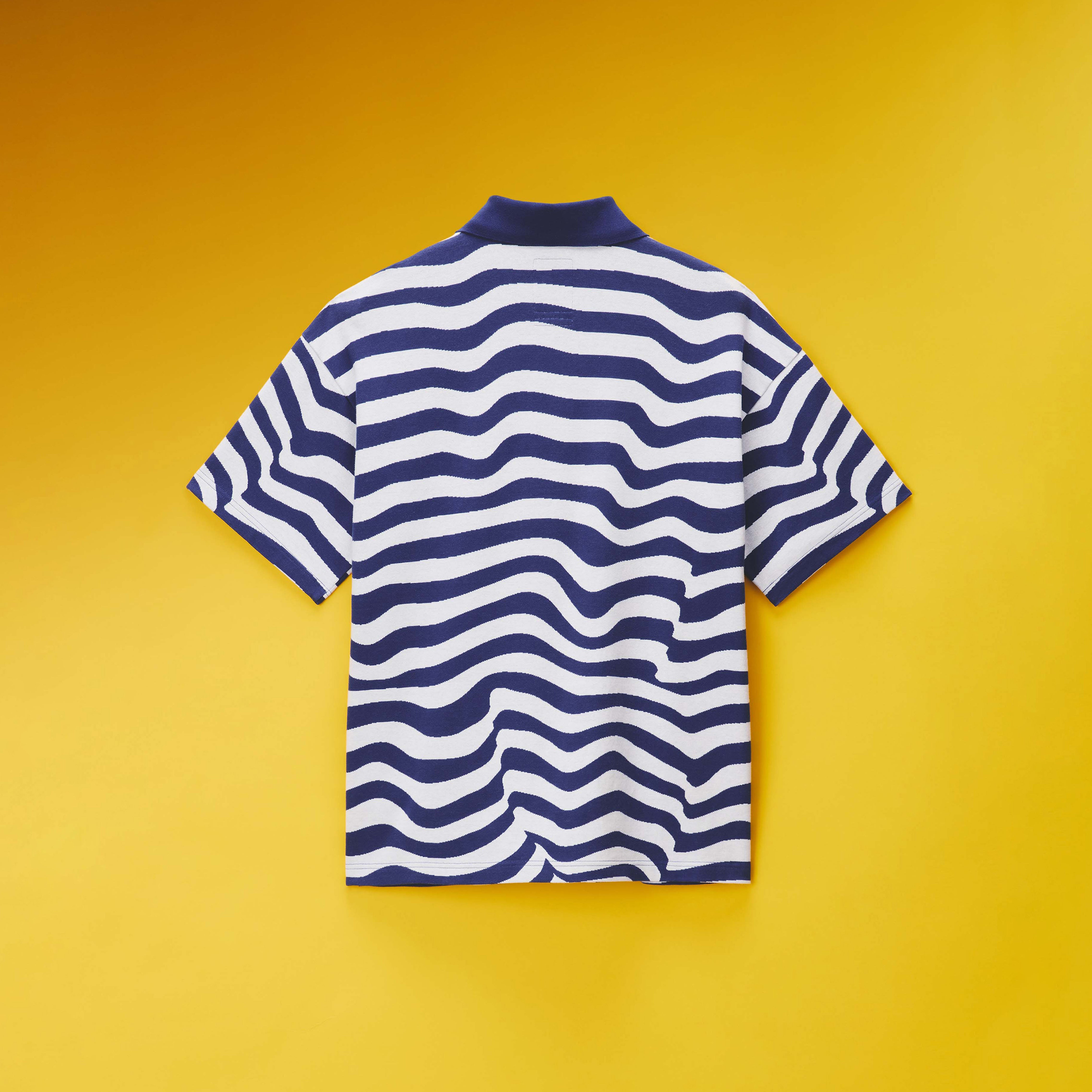 EGO S/S POLO SHIRT in BLUE STRIPE | Martine Rose