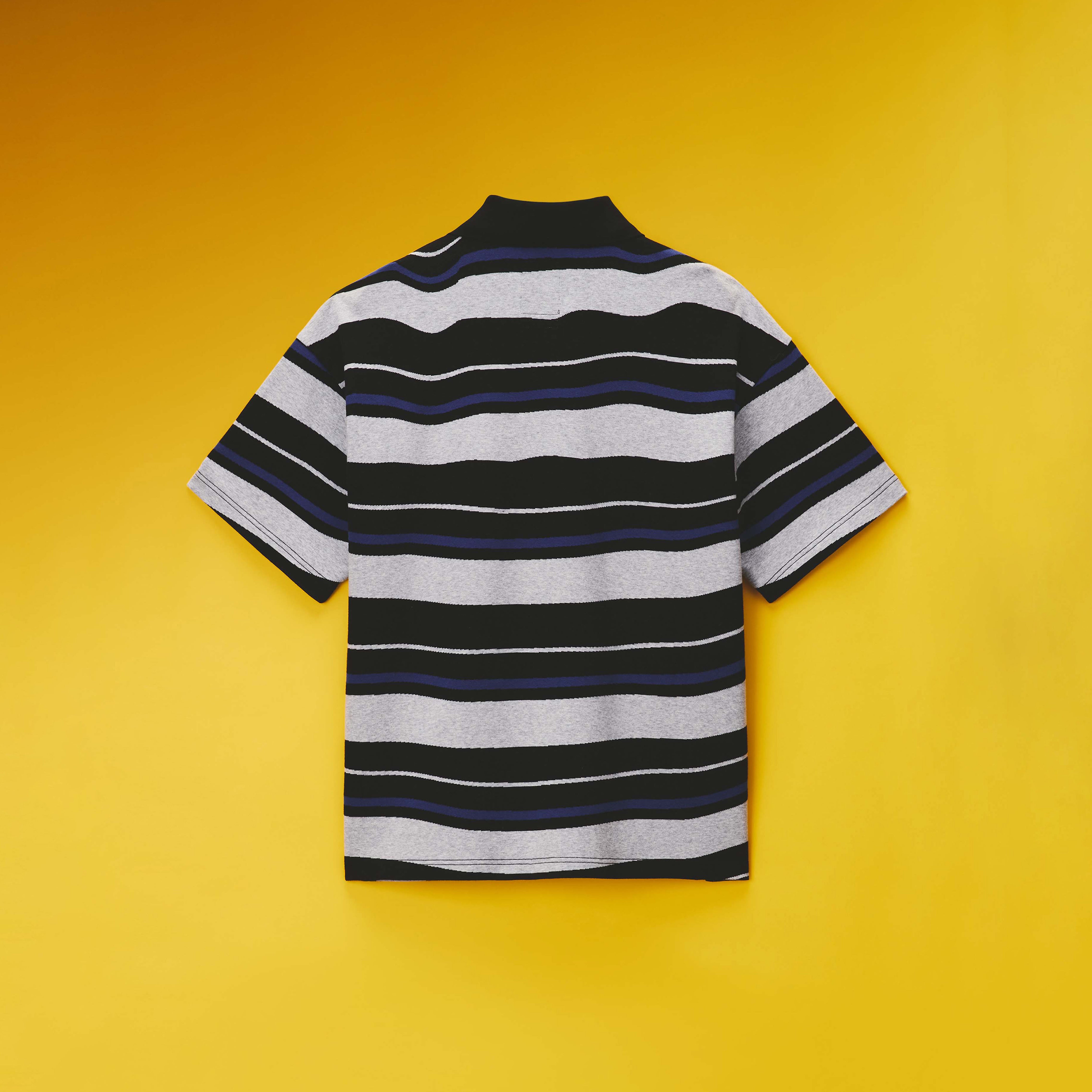 EGO S/S POLO SHIRT in GREY & BLACK STRIPE | Martine Rose