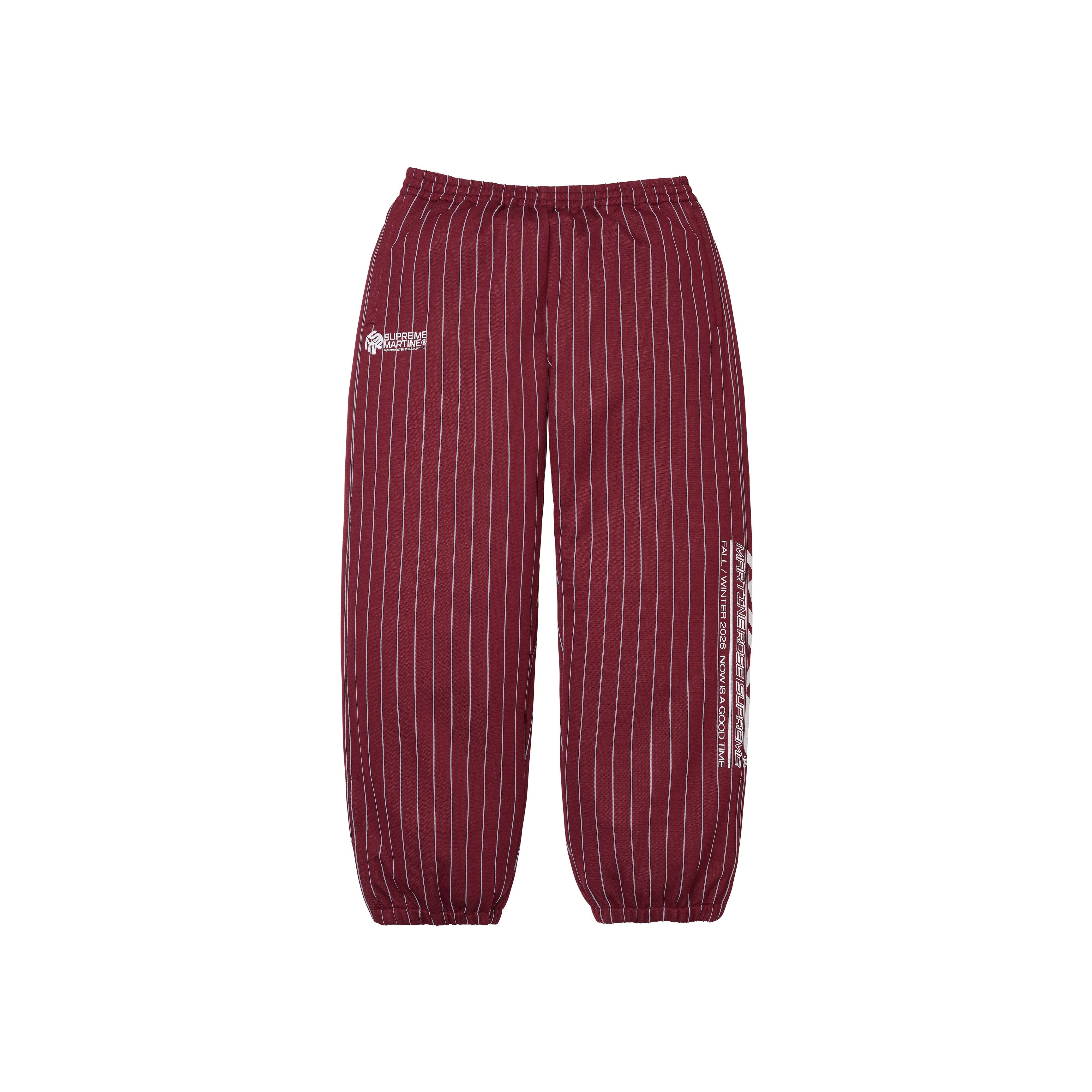 PREORDER SUPREME®/MARTINE ROSE® TRACK PANT in BURGUNDY | Martine Rose