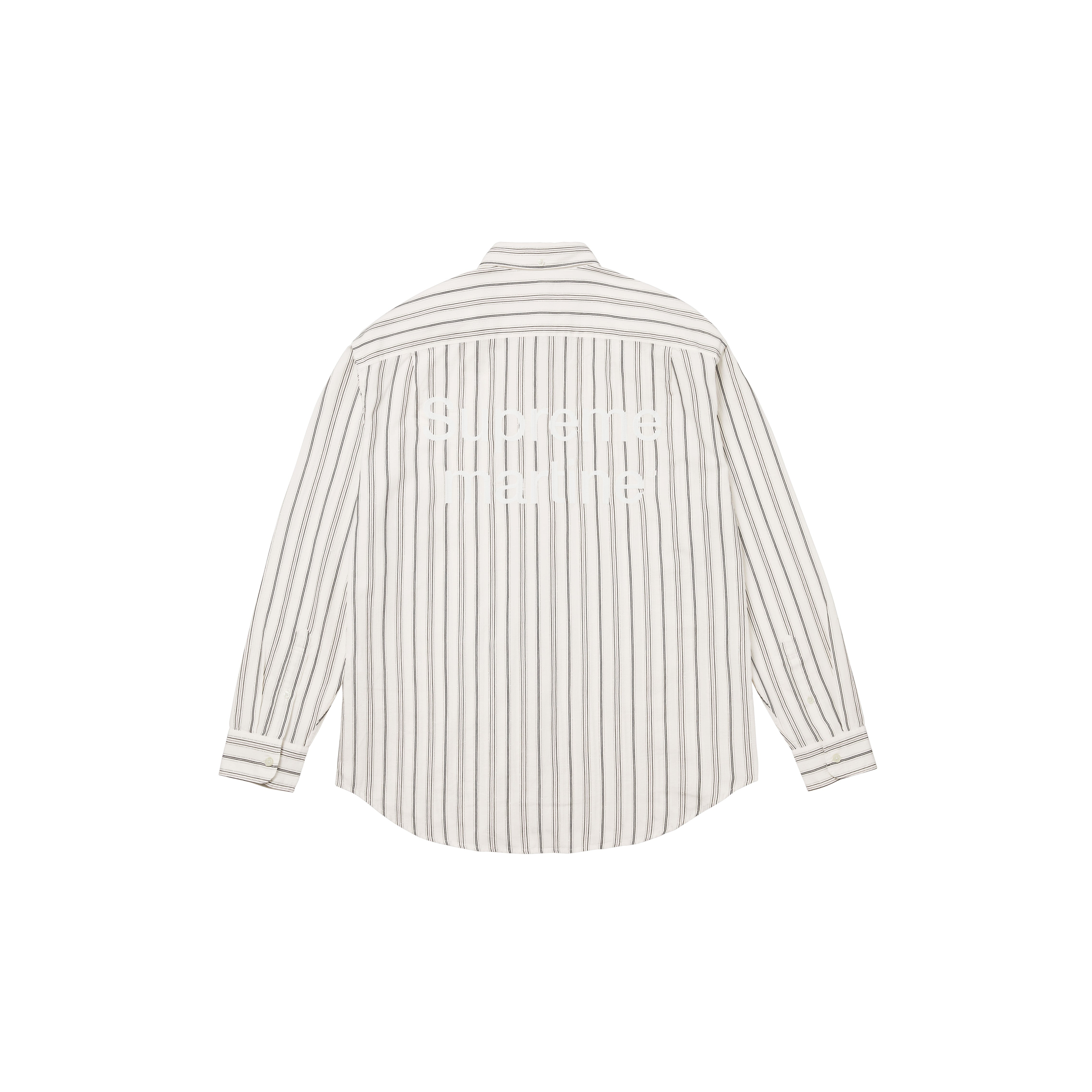 SUPREME®/MARTINE ROSE® METALLIC STRIPE SHIRT in WHITE | Martine Rose