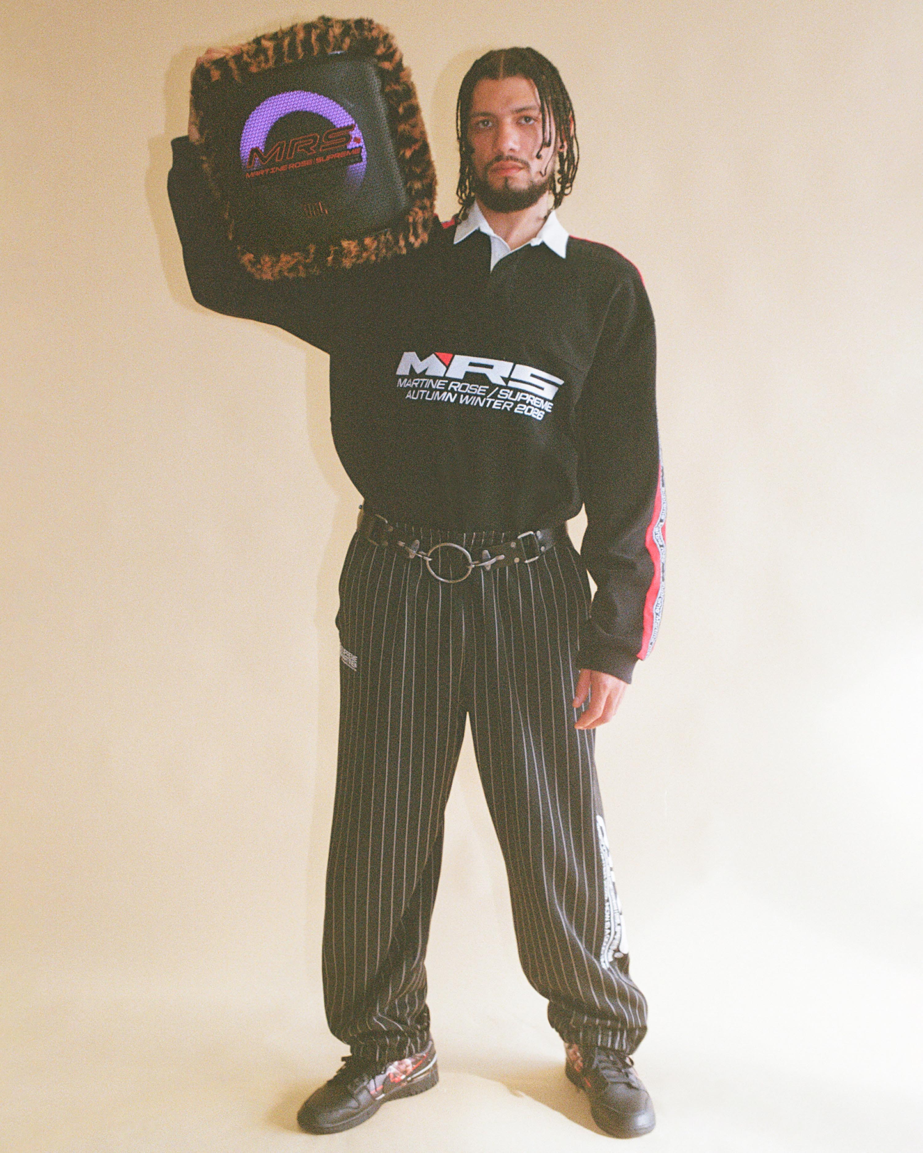 PREORDER SUPREME®/MARTINE ROSE® TRACK PANT in BLACK | Martine Rose