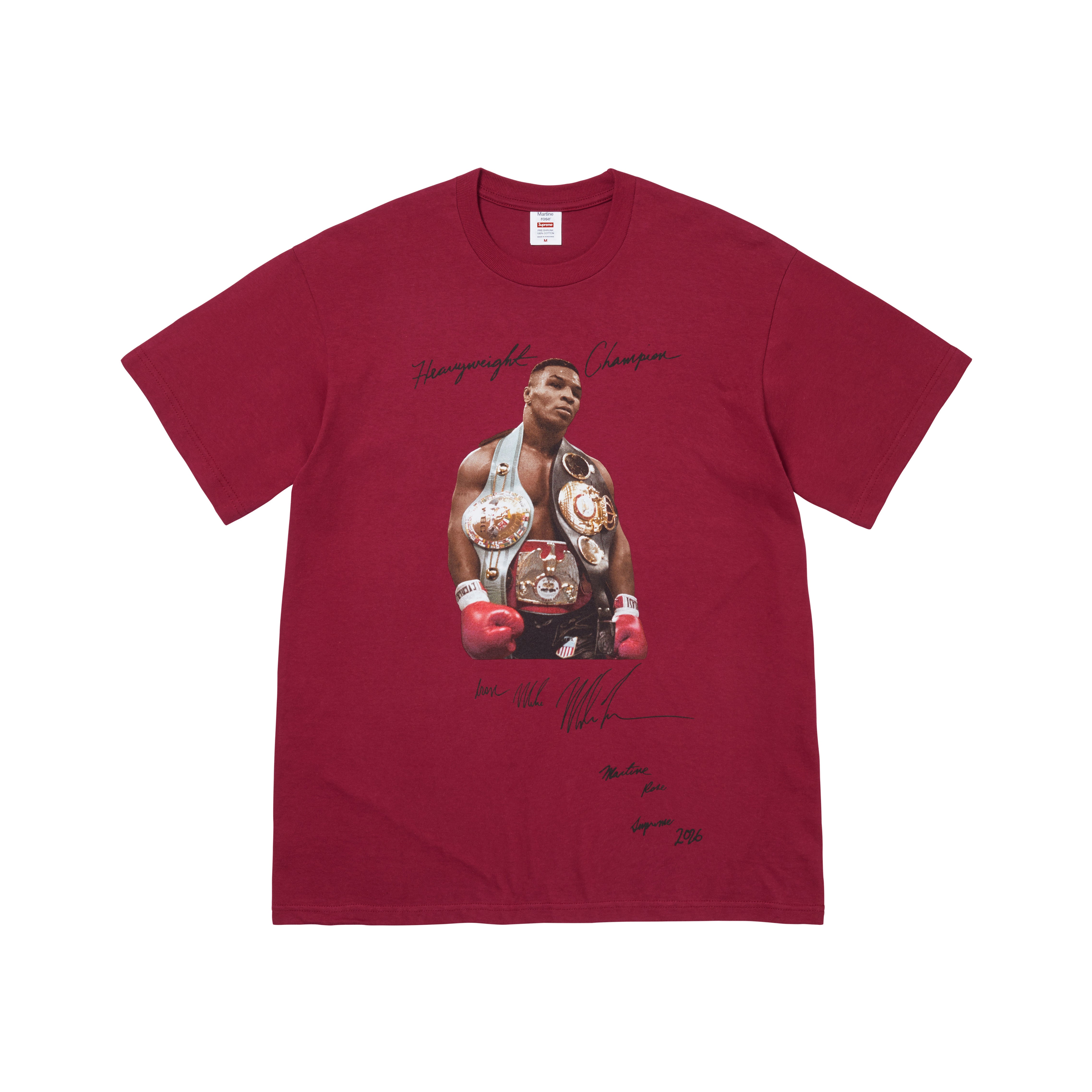 SUPREME®/MARTINE ROSE® CHAMPION TEE in CARDINAL | Martine Rose