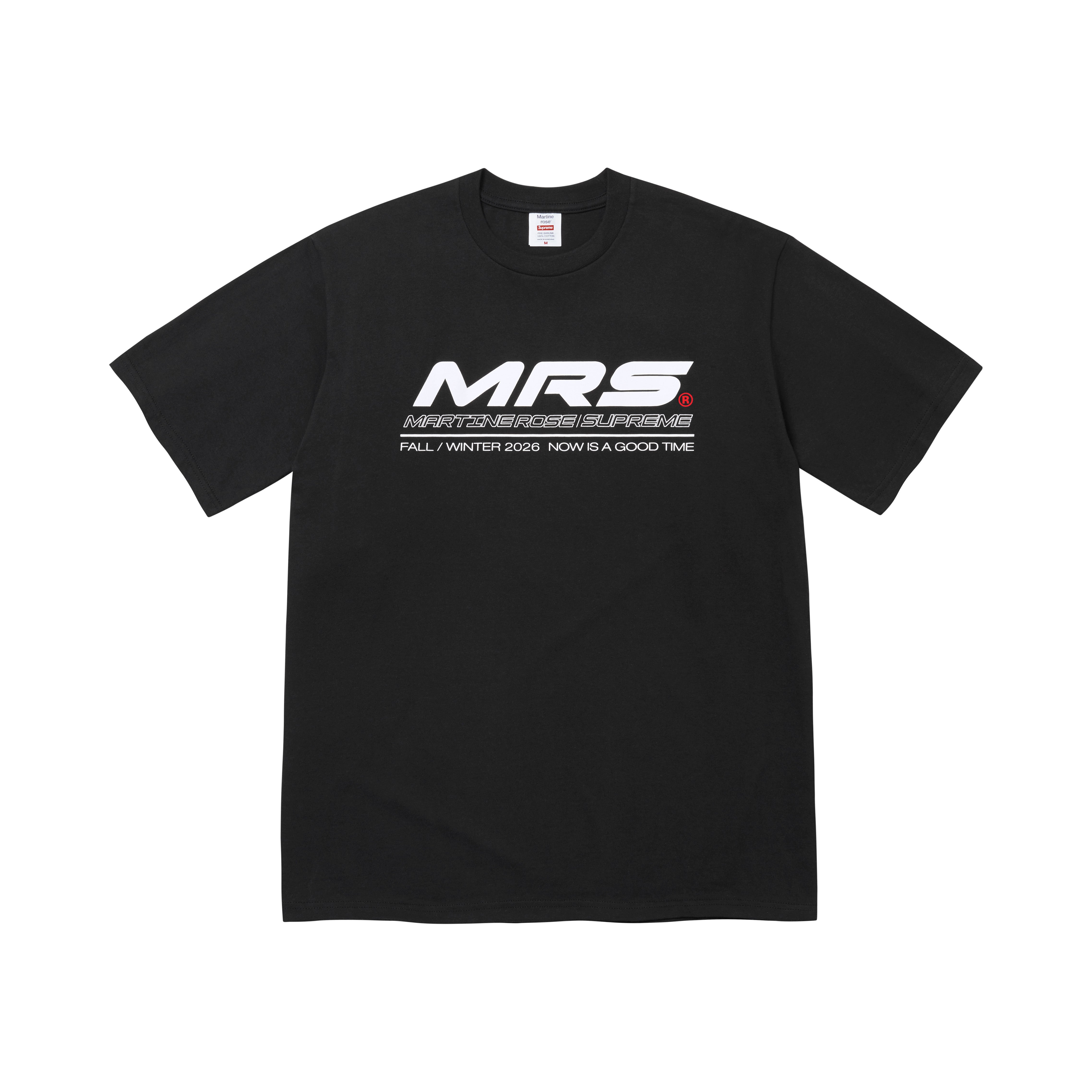 SUPREME®/MARTINE ROSE® NOW TEE in BLACK | Martine Rose