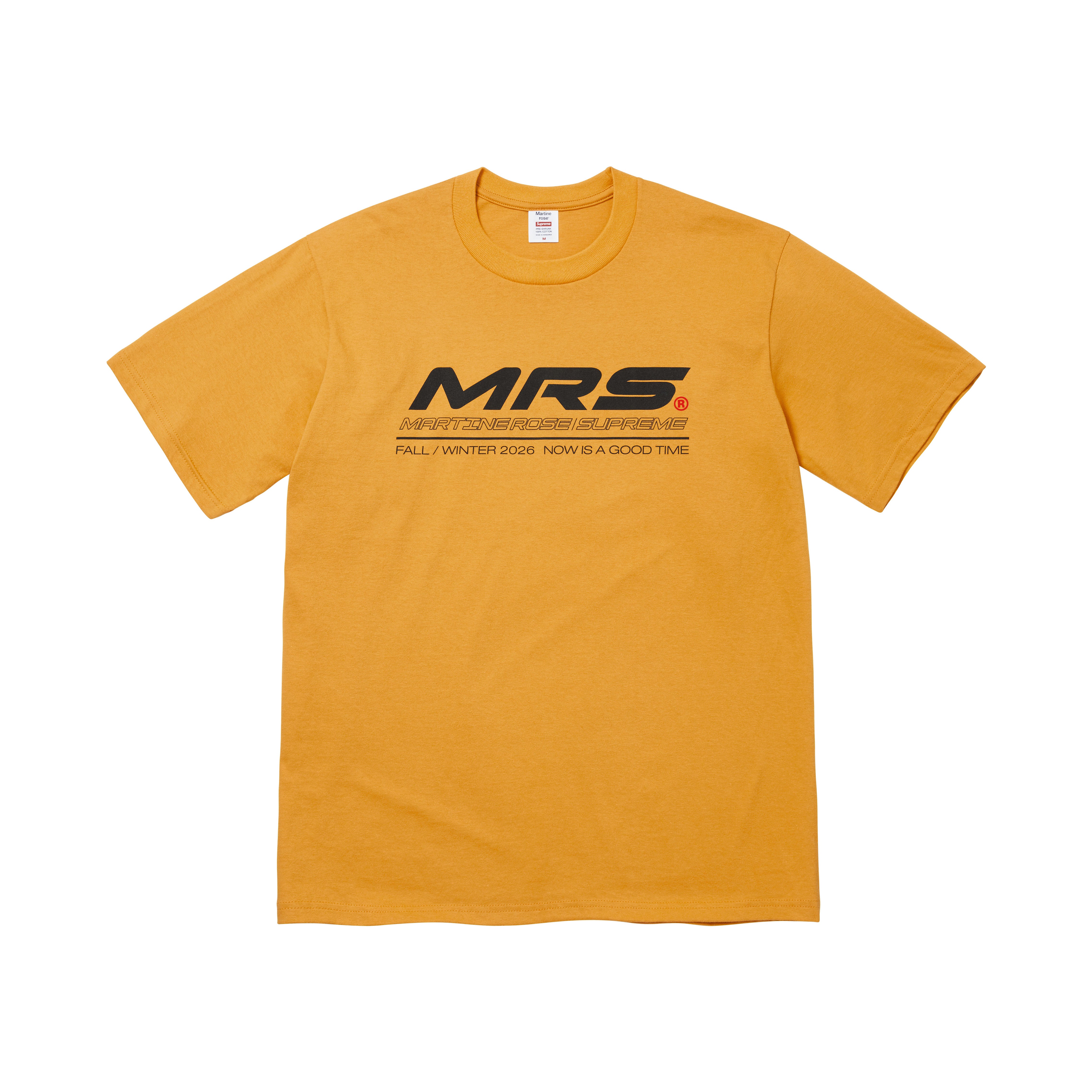 SUPREME®/MARTINE ROSE® NOW TEE in MUSTARD | Martine Rose